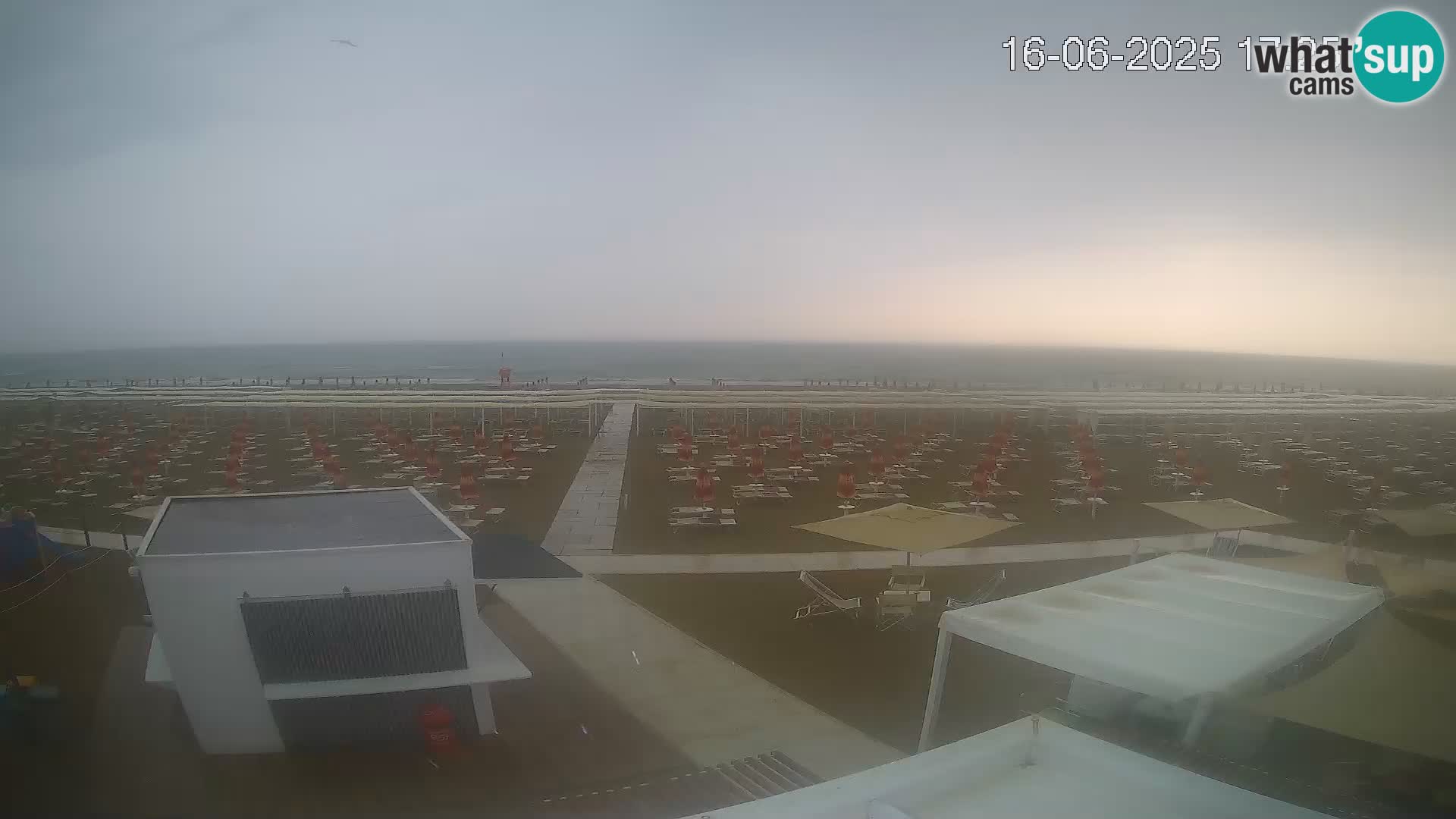 Live webcam Riccione Strand – Bagni Oreste spiaggia 115 – Italien