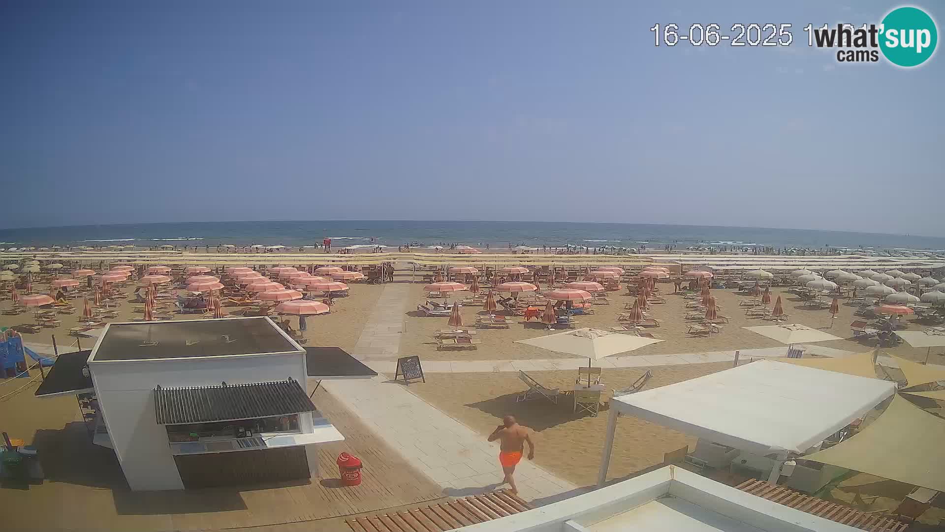 Live webcam Riccione Strand – Bagni Oreste spiaggia 115 – Italien