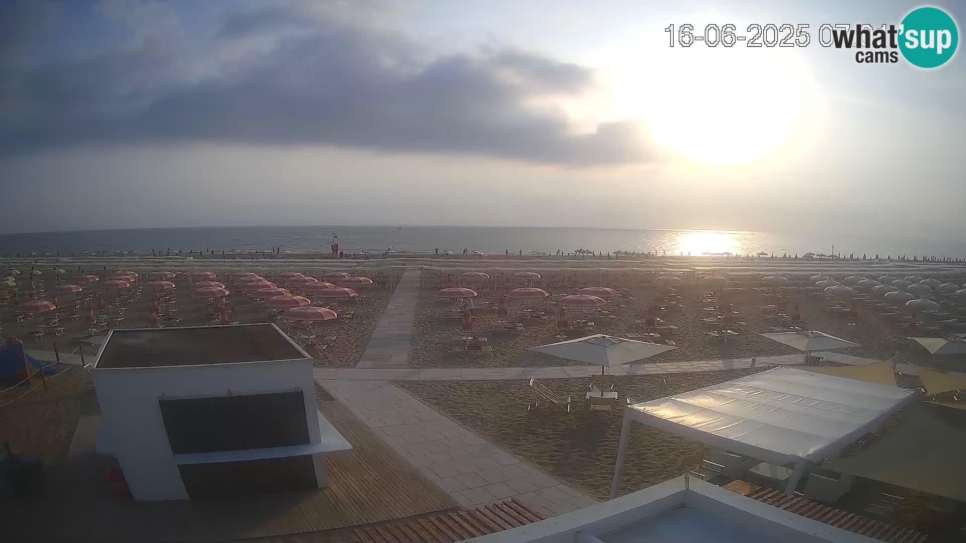 Camera en vivo playa Riccione – Bagni Oreste spiaggia 115 – Italia