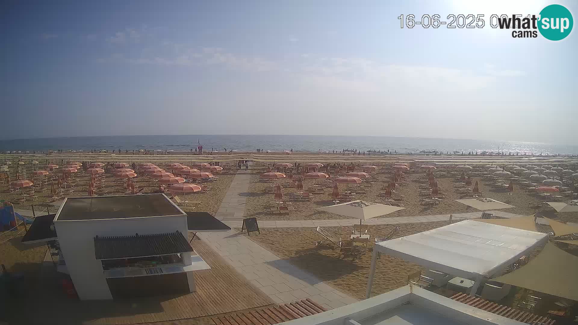 Live webcam Riccione Strand – Bagni Oreste spiaggia 115 – Italien