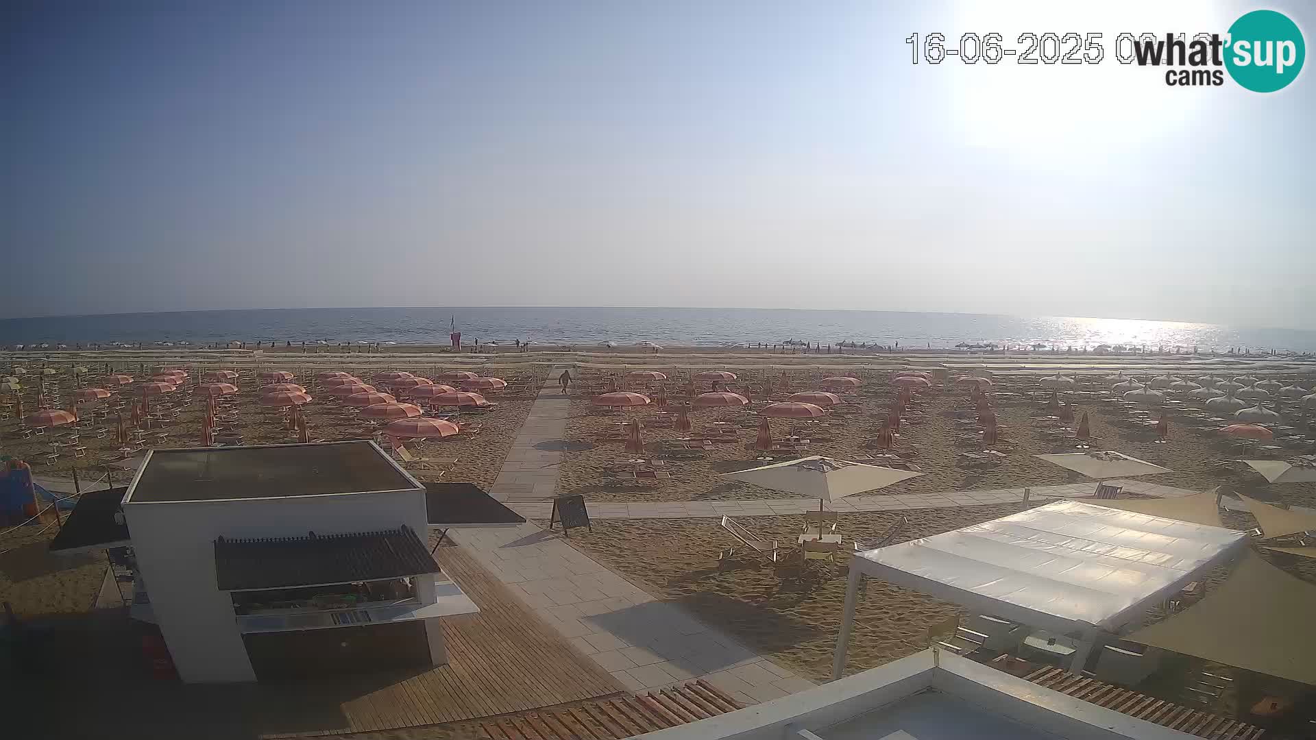 Webcam Riccione plage – Bagni Oreste spiaggia 115 – Italie