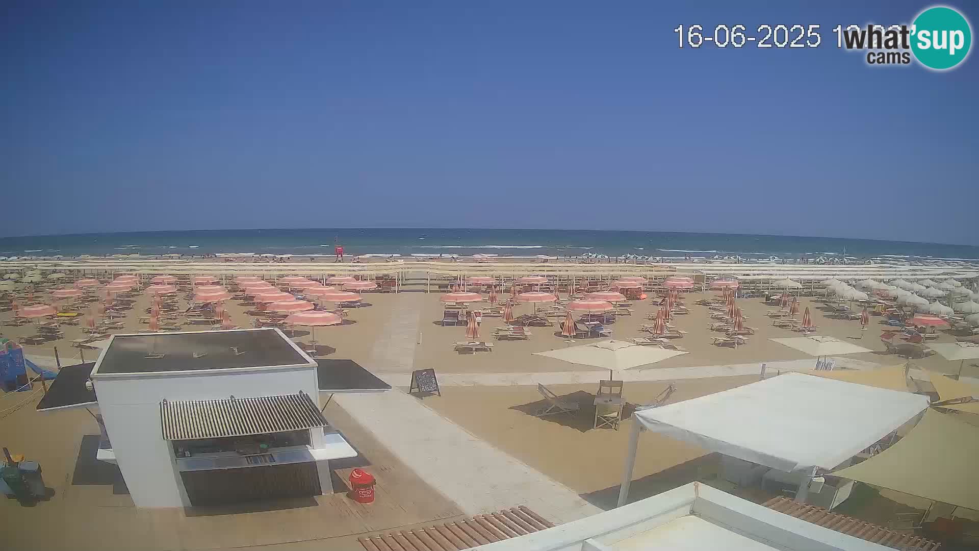 Spletna kamera plaža Riccione – Bagni Oreste spiaggia 115 – Italija
