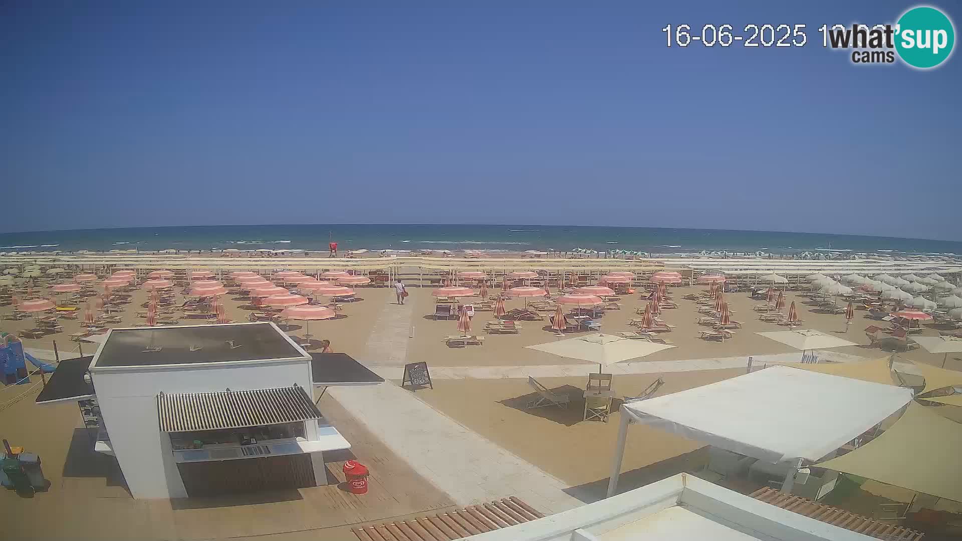 Live webcam Riccione Strand – Bagni Oreste spiaggia 115 – Italien