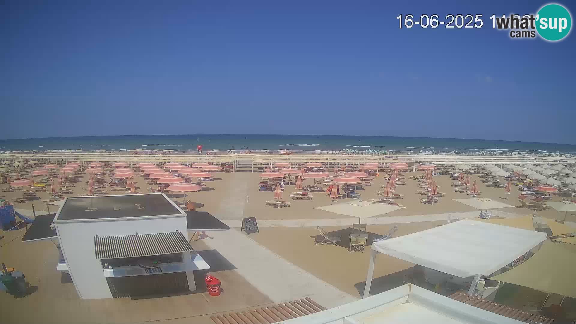 Spletna kamera plaža Riccione – Bagni Oreste spiaggia 115 – Italija