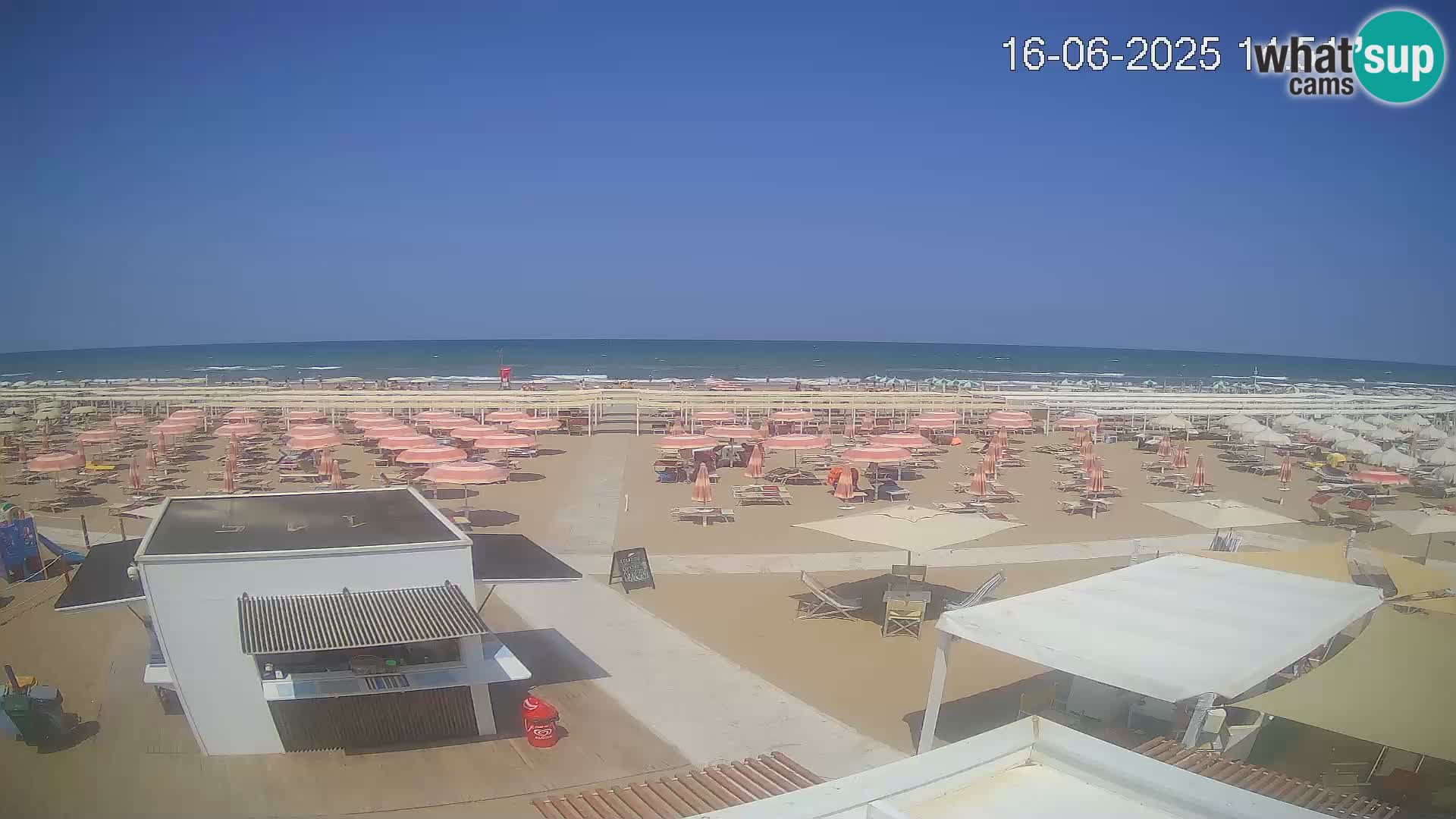 Webcam Riccione plage – Bagni Oreste spiaggia 115 – Italie
