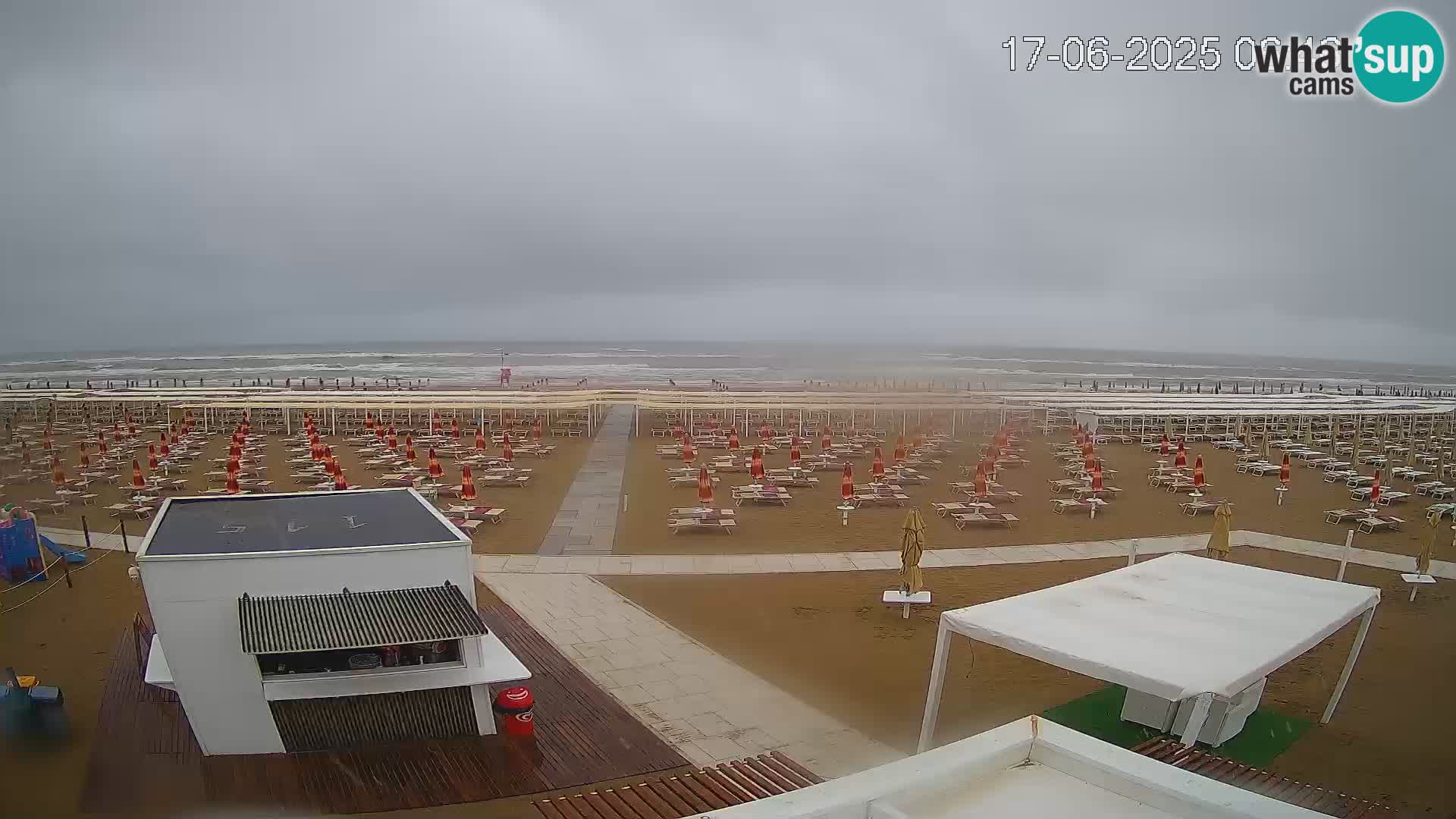 Live webcam Riccione Strand – Bagni Oreste spiaggia 115 – Italien