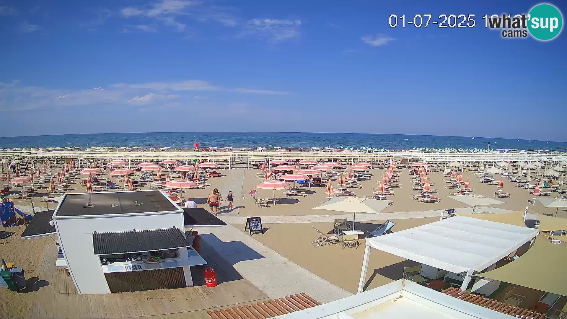 Spletna kamera plaža Riccione – Bagni Oreste spiaggia 115 – Italija