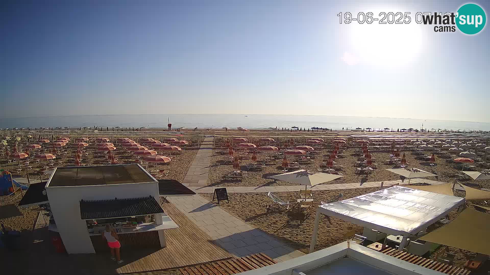 Live webcam Riccione Strand – Bagni Oreste spiaggia 115 – Italien