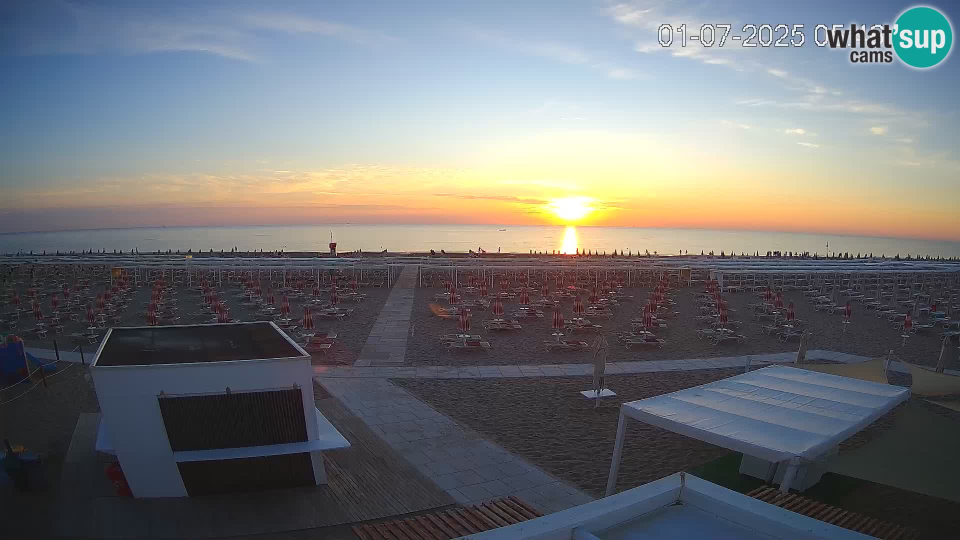 Web kamera plaža Riccione – Bagni Oreste spiaggia 115 – Italija