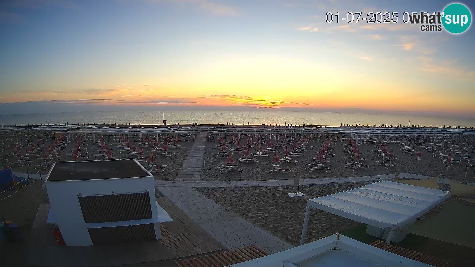 Webcam Riccione plage – Bagni Oreste spiaggia 115 – Italie