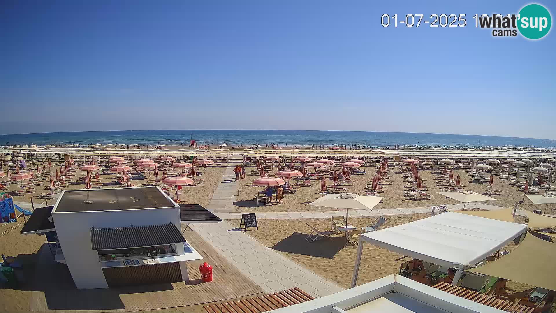 Webcam Riccione plage – Bagni Oreste spiaggia 115 – Italie