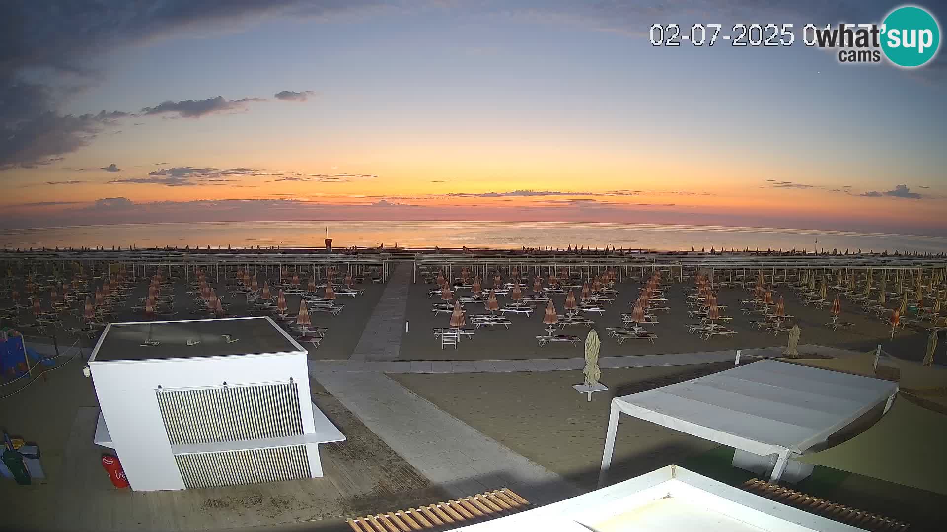 Web kamera plaža Riccione – Bagni Oreste spiaggia 115 – Italija