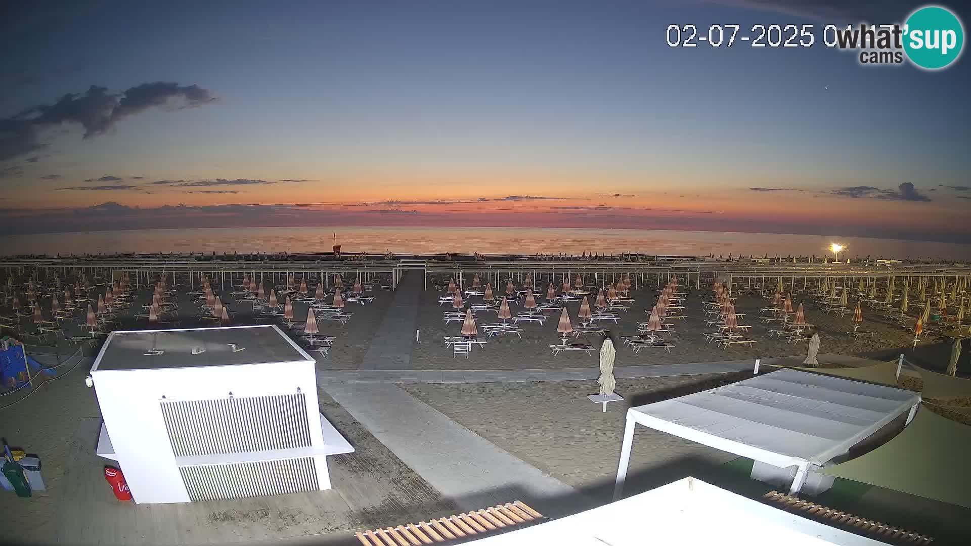 Web kamera plaža Riccione – Bagni Oreste spiaggia 115 – Italija