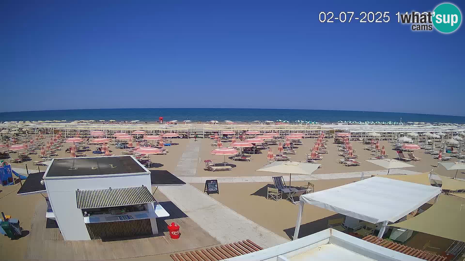 Live webcam Riccione Strand – Bagni Oreste spiaggia 115 – Italien