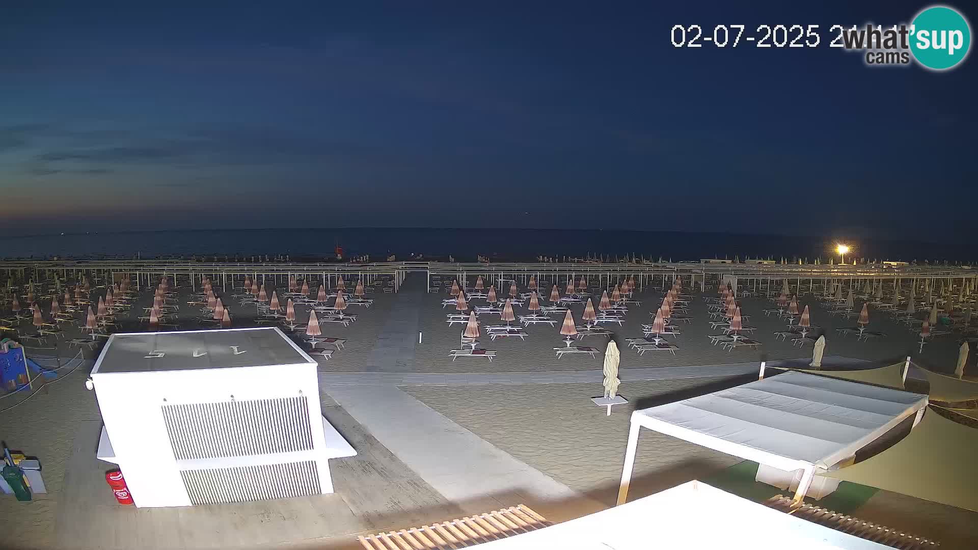 Webcam Riccione plage – Bagni Oreste spiaggia 115 – Italie
