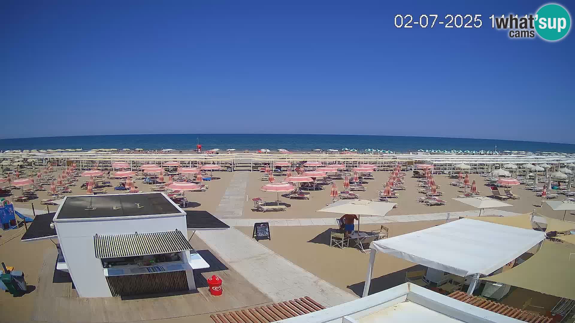 Web kamera plaža Riccione – Bagni Oreste spiaggia 115 – Italija