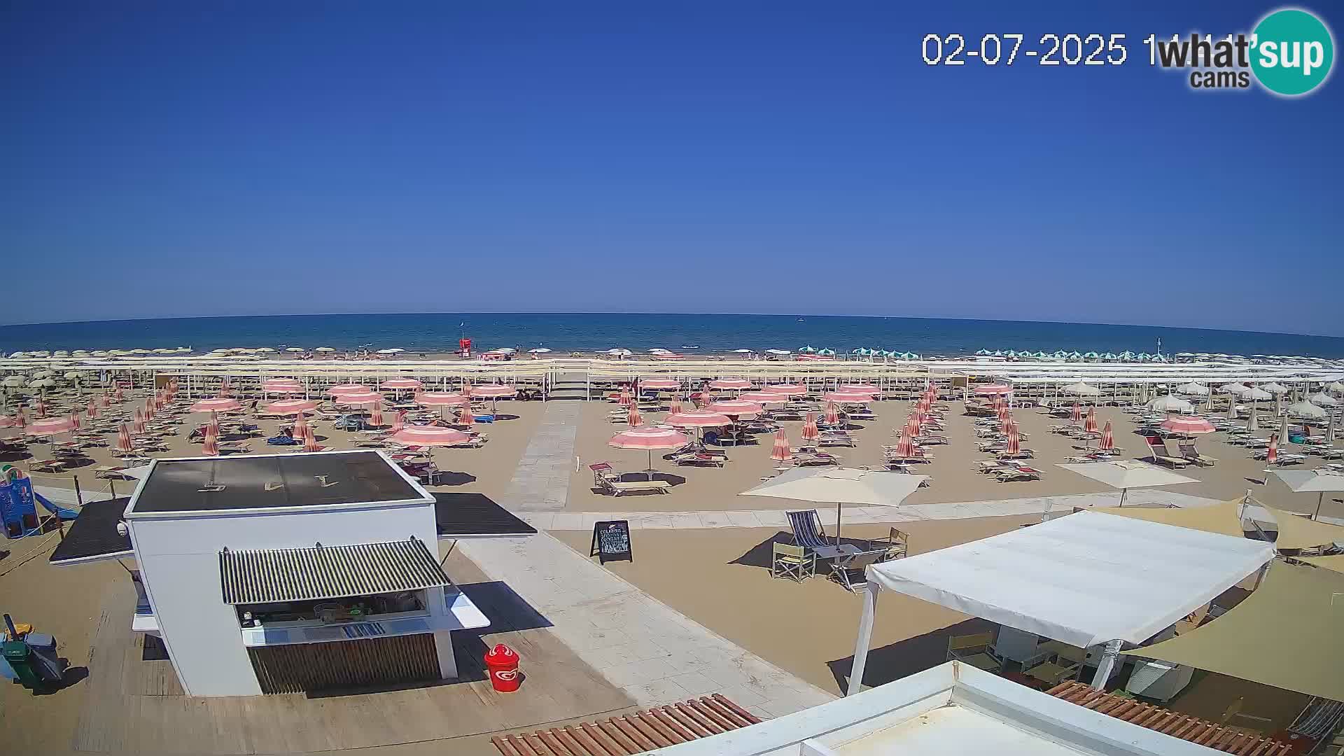 Live webcam Riccione beach – Bagni Oreste spiaggia 115