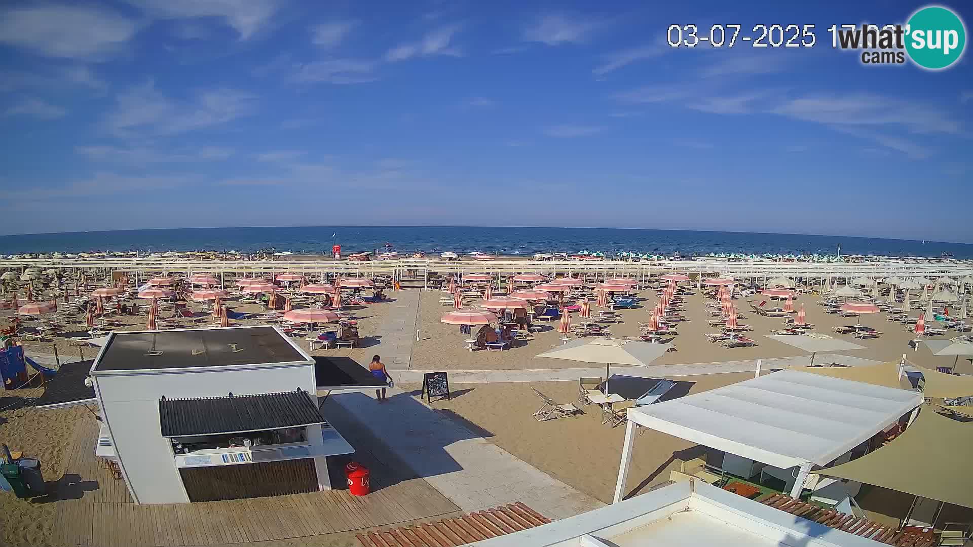 Webcam Riccione plage – Bagni Oreste spiaggia 115 – Italie