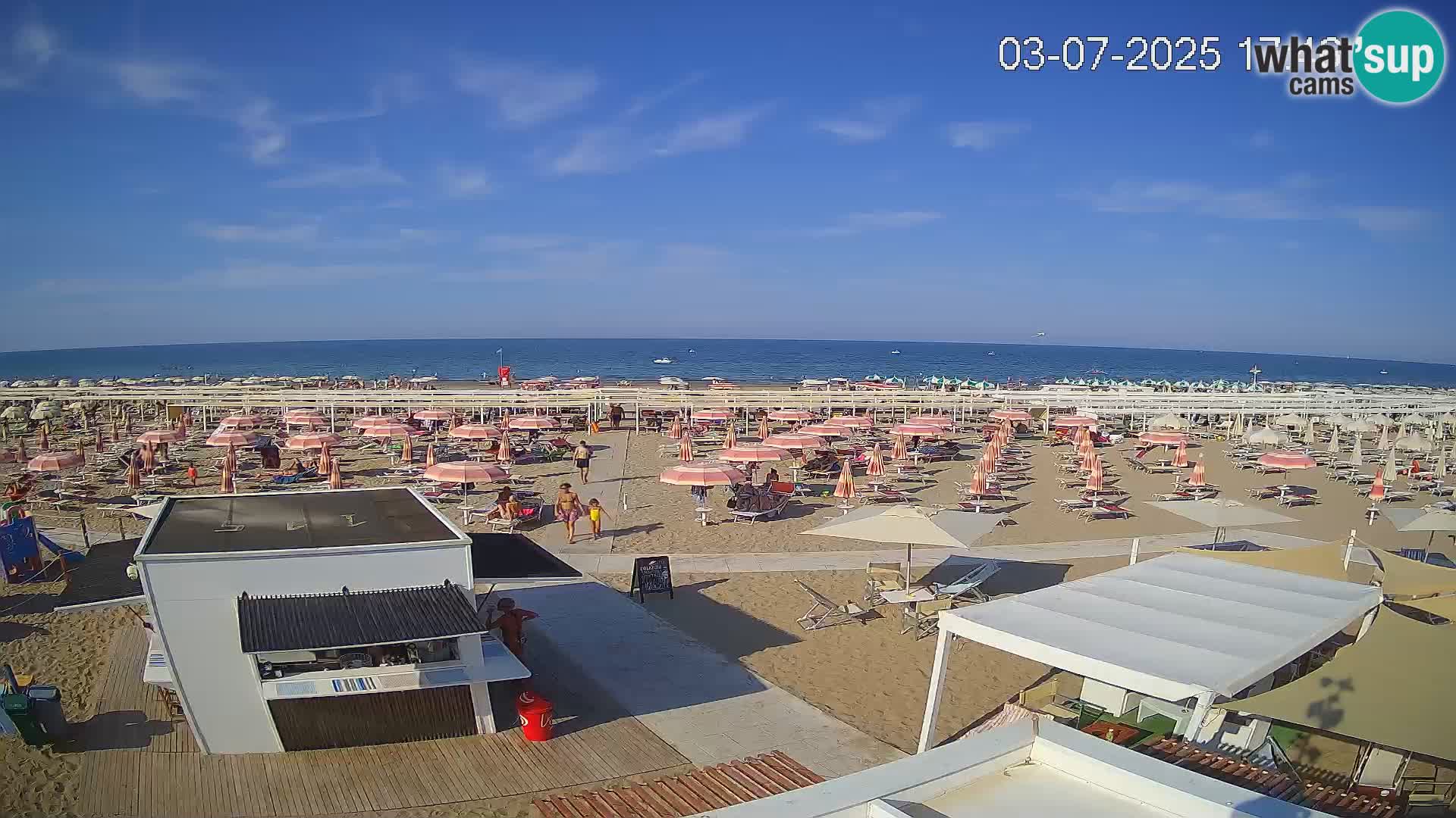 Spletna kamera plaža Riccione – Bagni Oreste spiaggia 115 – Italija