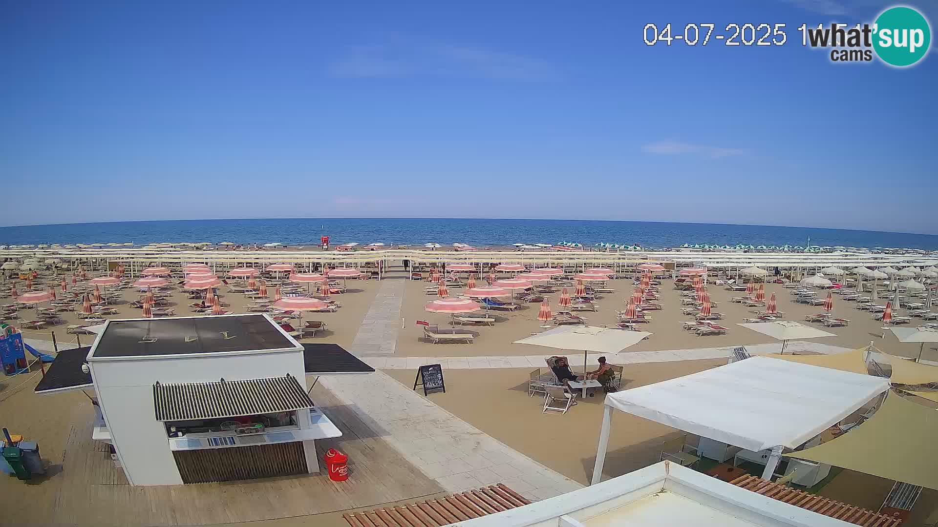 Webcam Riccione plage – Bagni Oreste spiaggia 115 – Italie