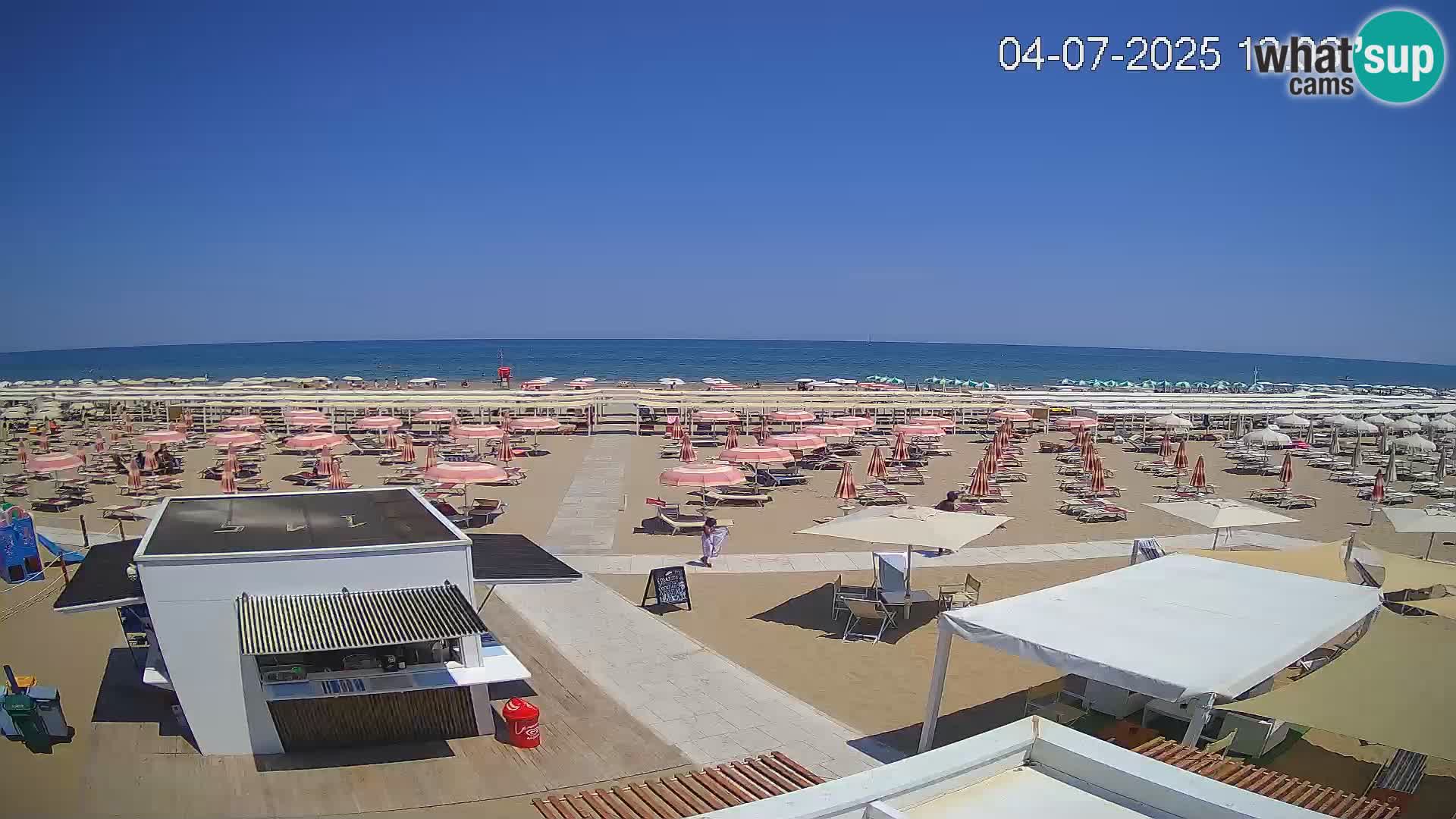 Spletna kamera plaža Riccione – Bagni Oreste spiaggia 115 – Italija