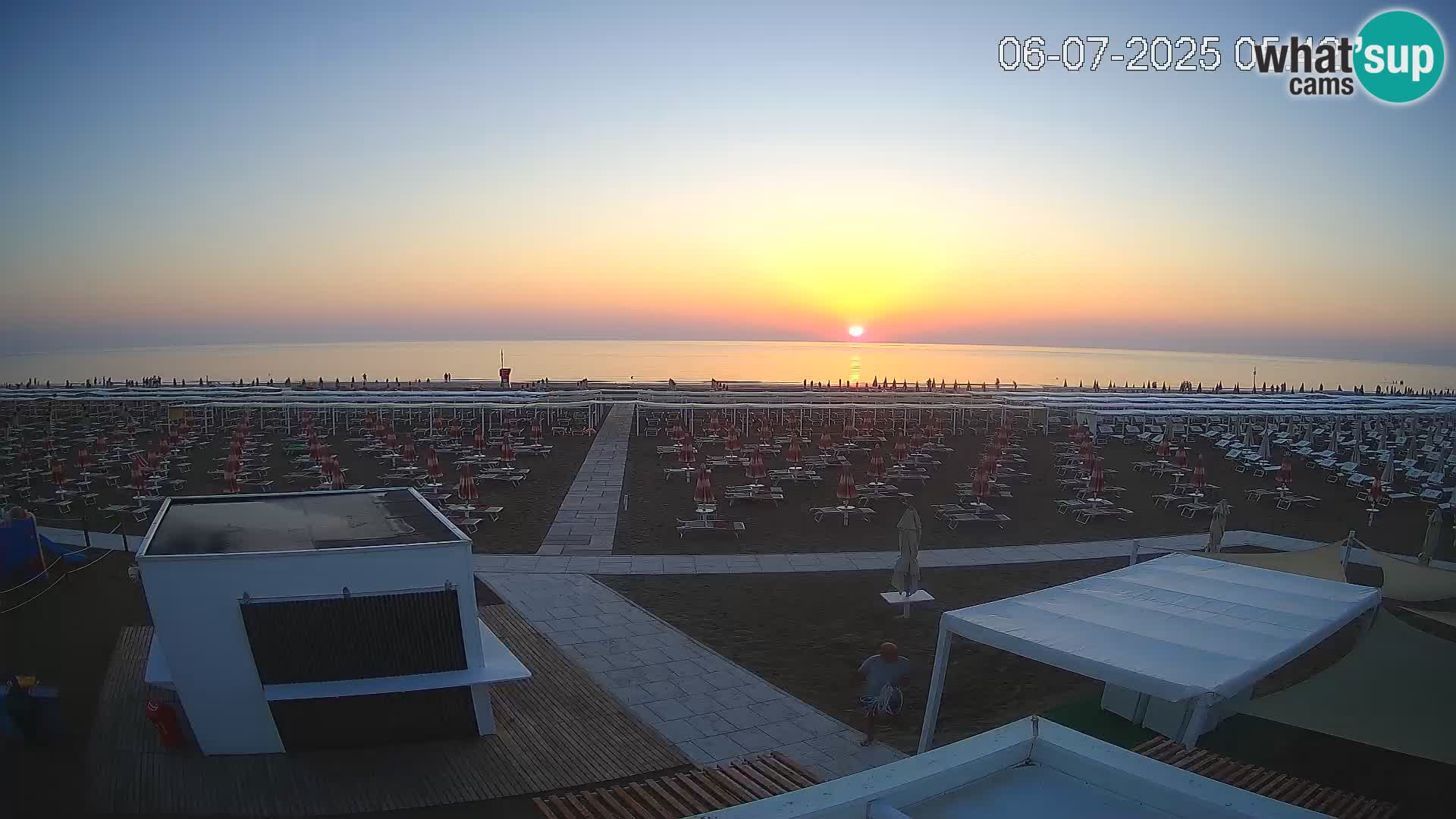 Live webcam Riccione Strand – Bagni Oreste spiaggia 115 – Italien