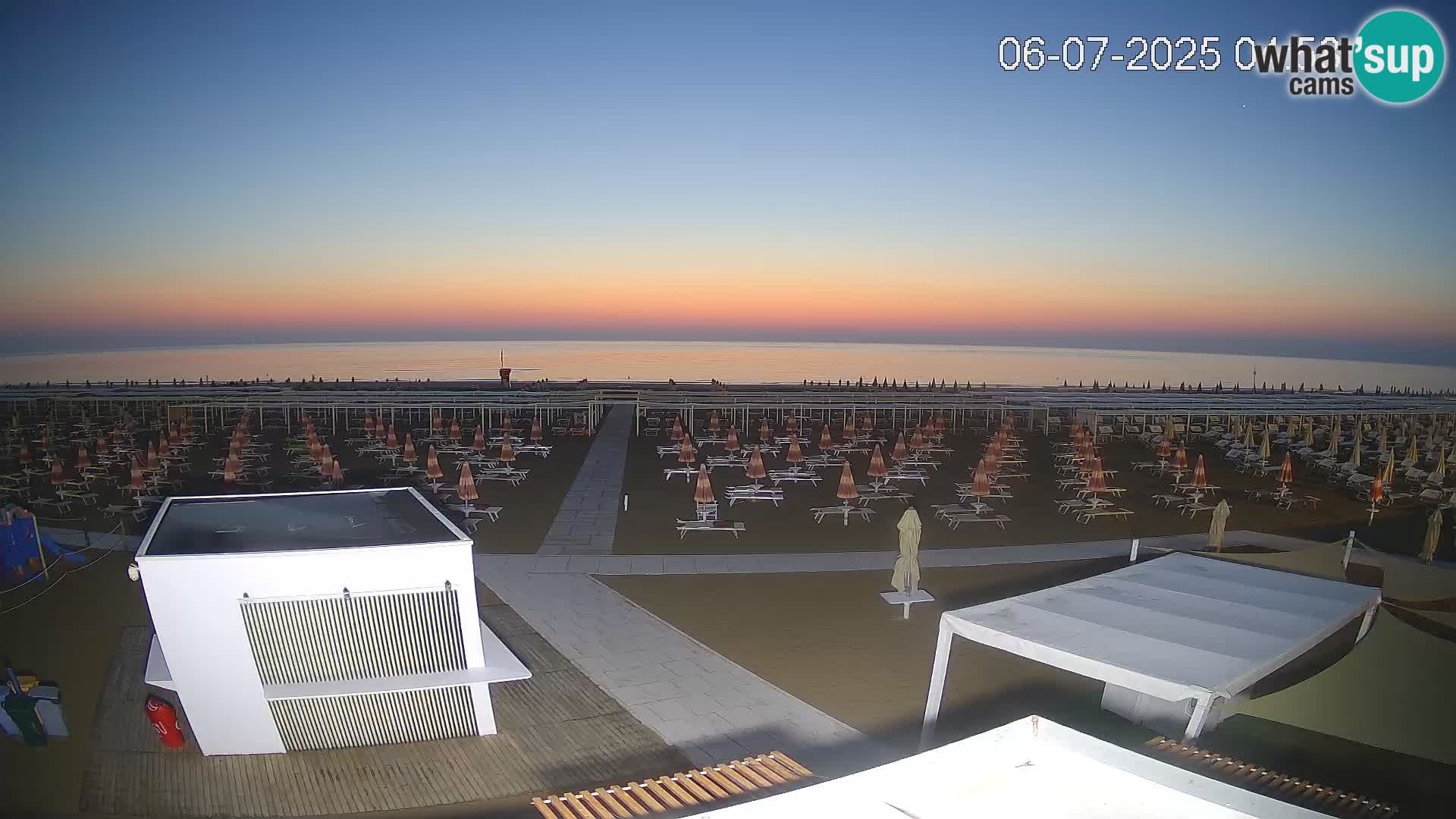 Web kamera plaža Riccione – Bagni Oreste spiaggia 115 – Italija