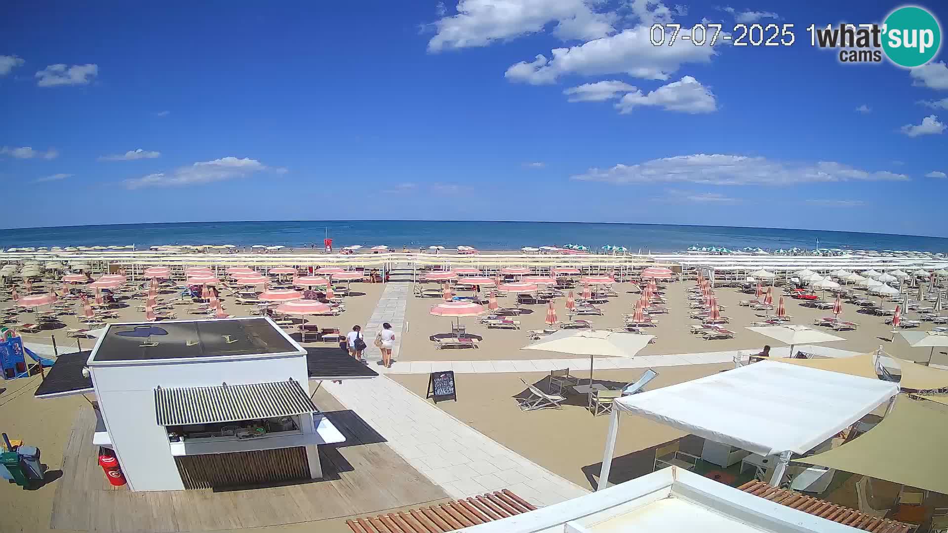 Webcam Riccione plage – Bagni Oreste spiaggia 115 – Italie