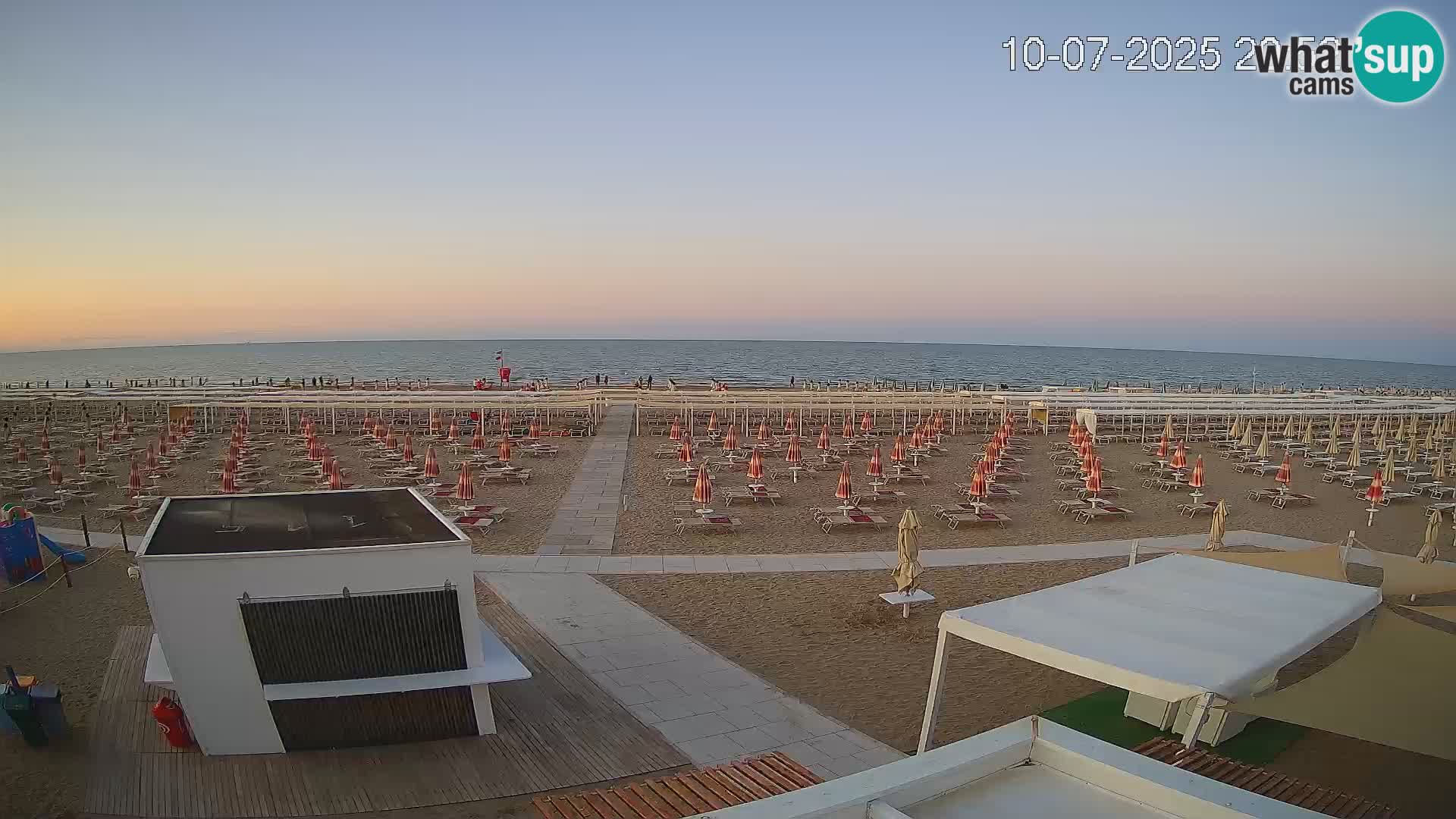 Webcam Riccione plage – Bagni Oreste spiaggia 115 – Italie