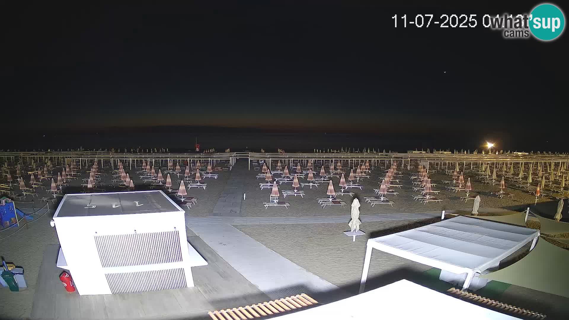 Live webcam Riccione Strand – Bagni Oreste spiaggia 115 – Italien