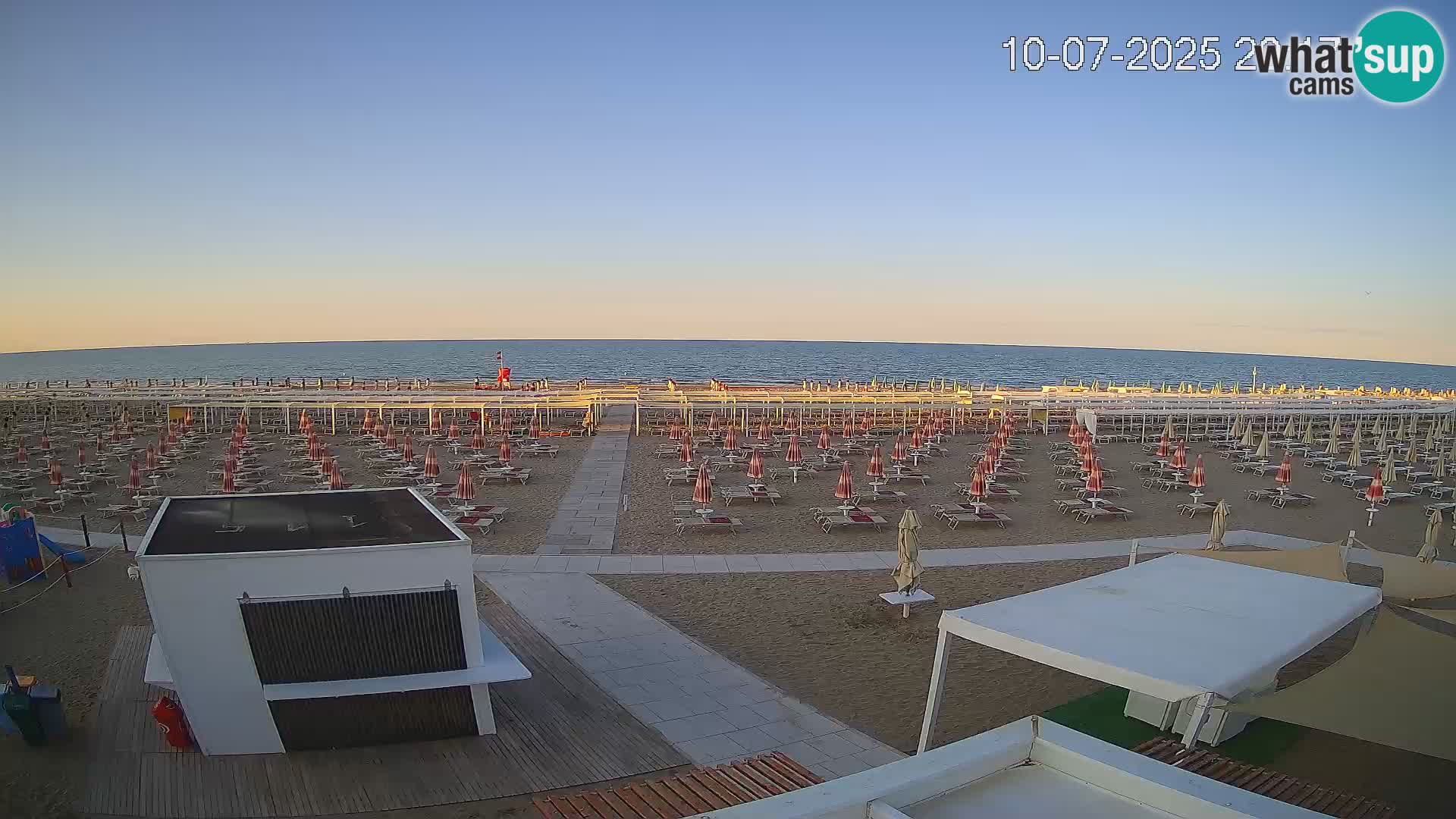 Webcam Riccione plage – Bagni Oreste spiaggia 115 – Italie