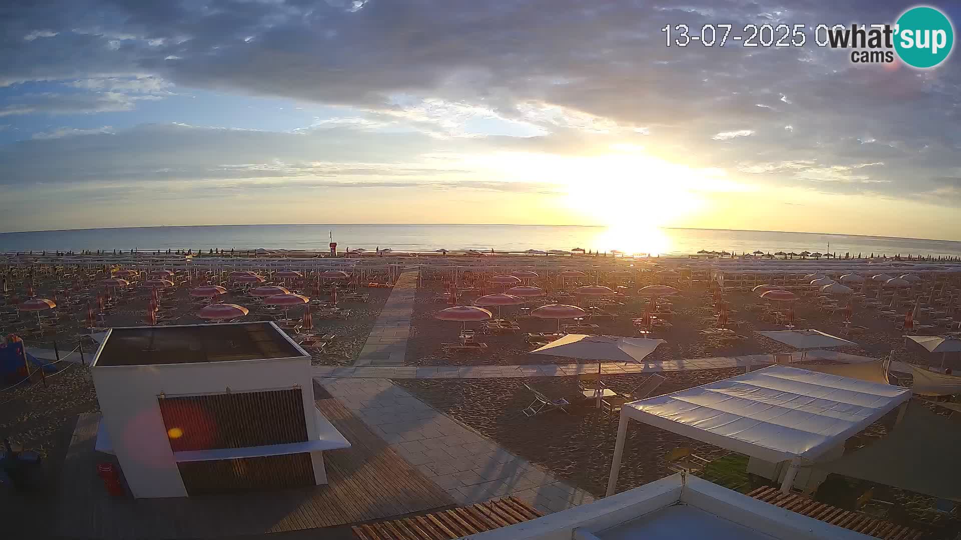 Webcam Riccione plage – Bagni Oreste spiaggia 115 – Italie