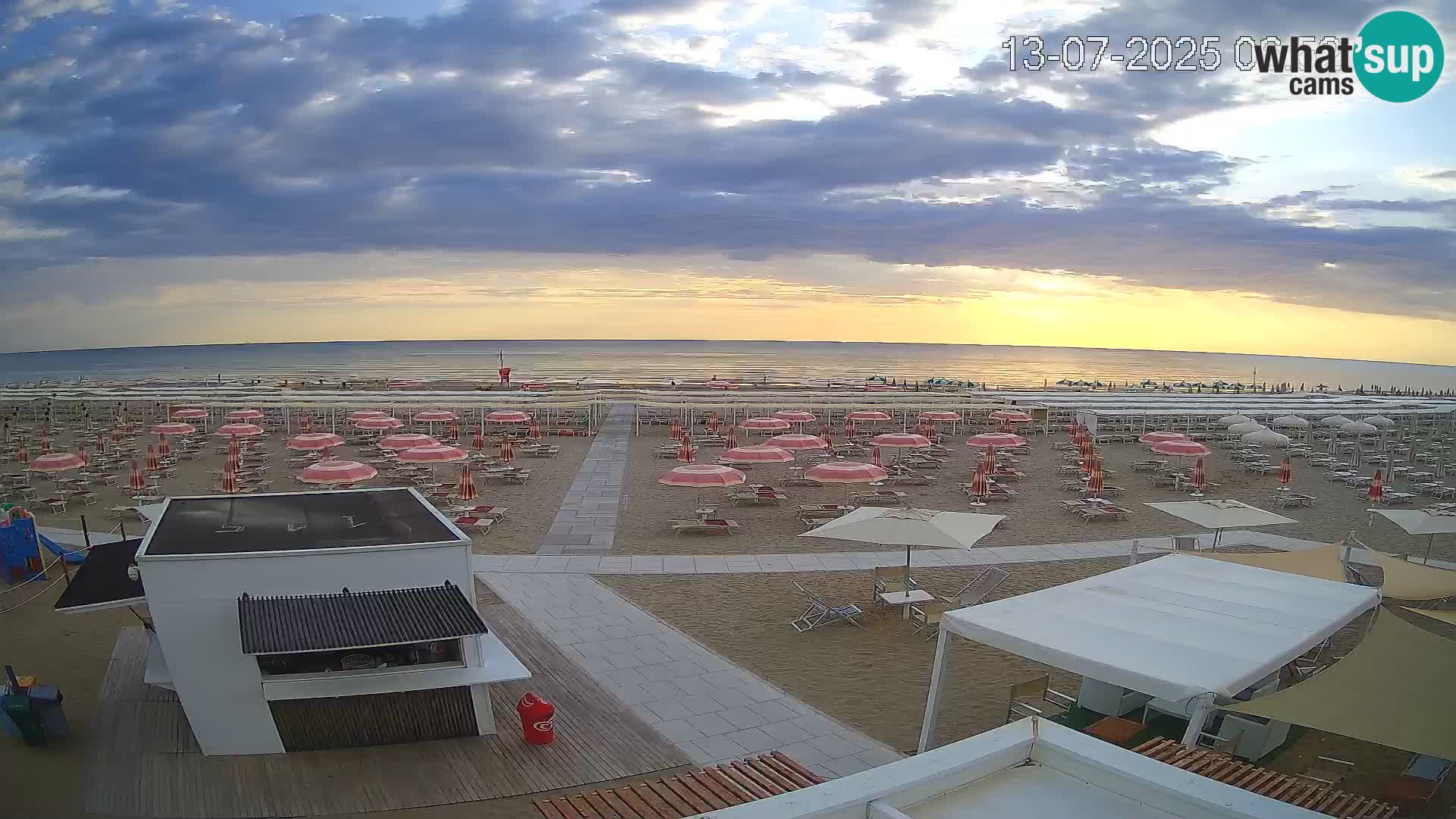 Webcam Riccione plage – Bagni Oreste spiaggia 115 – Italie