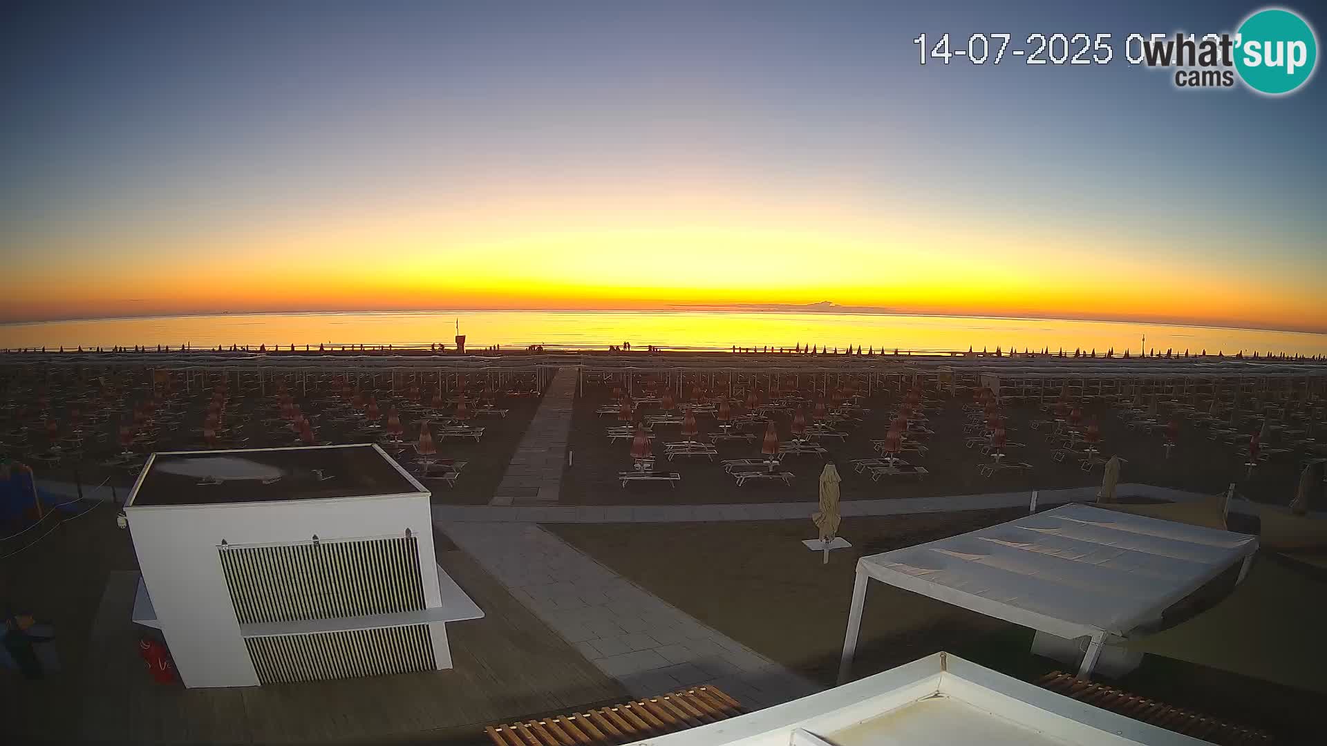 Webcam Riccione plage – Bagni Oreste spiaggia 115 – Italie