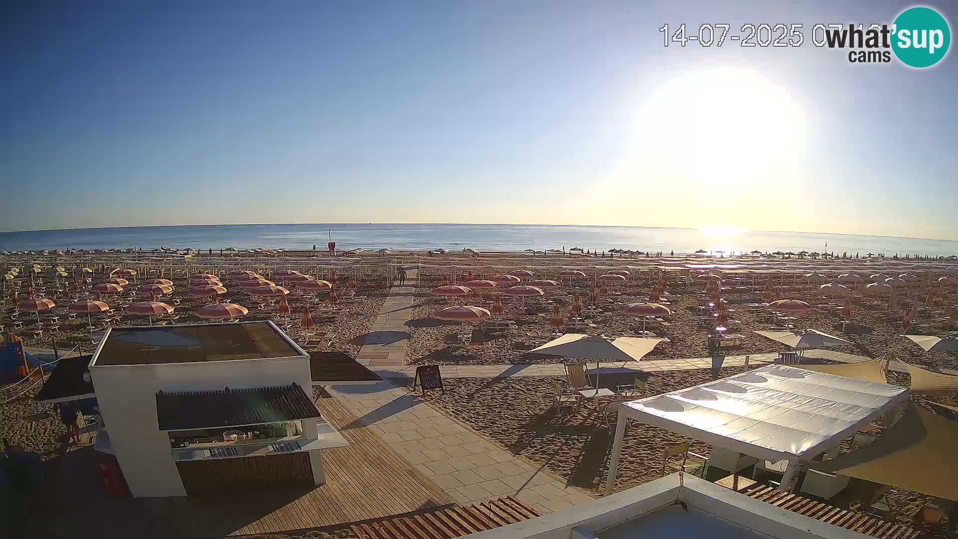 Webcam Riccione plage – Bagni Oreste spiaggia 115 – Italie