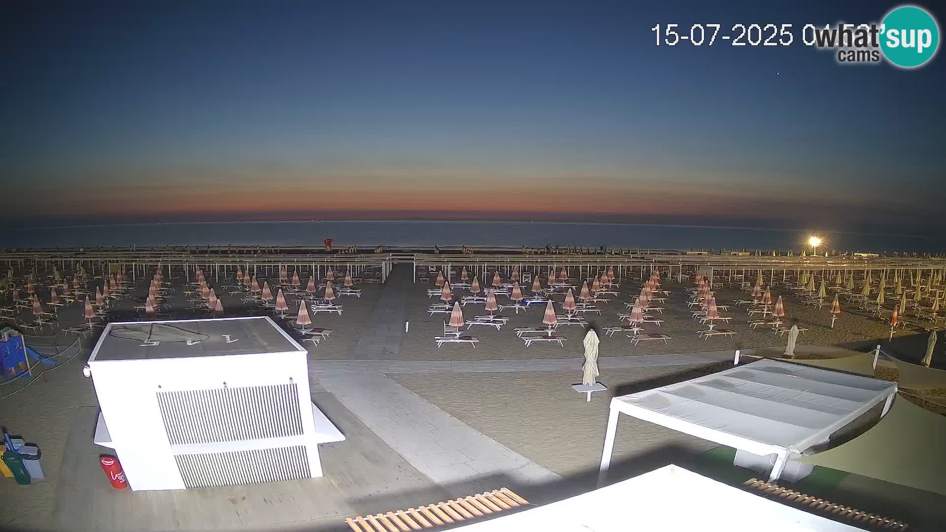 Webcam Riccione plage – Bagni Oreste spiaggia 115 – Italie