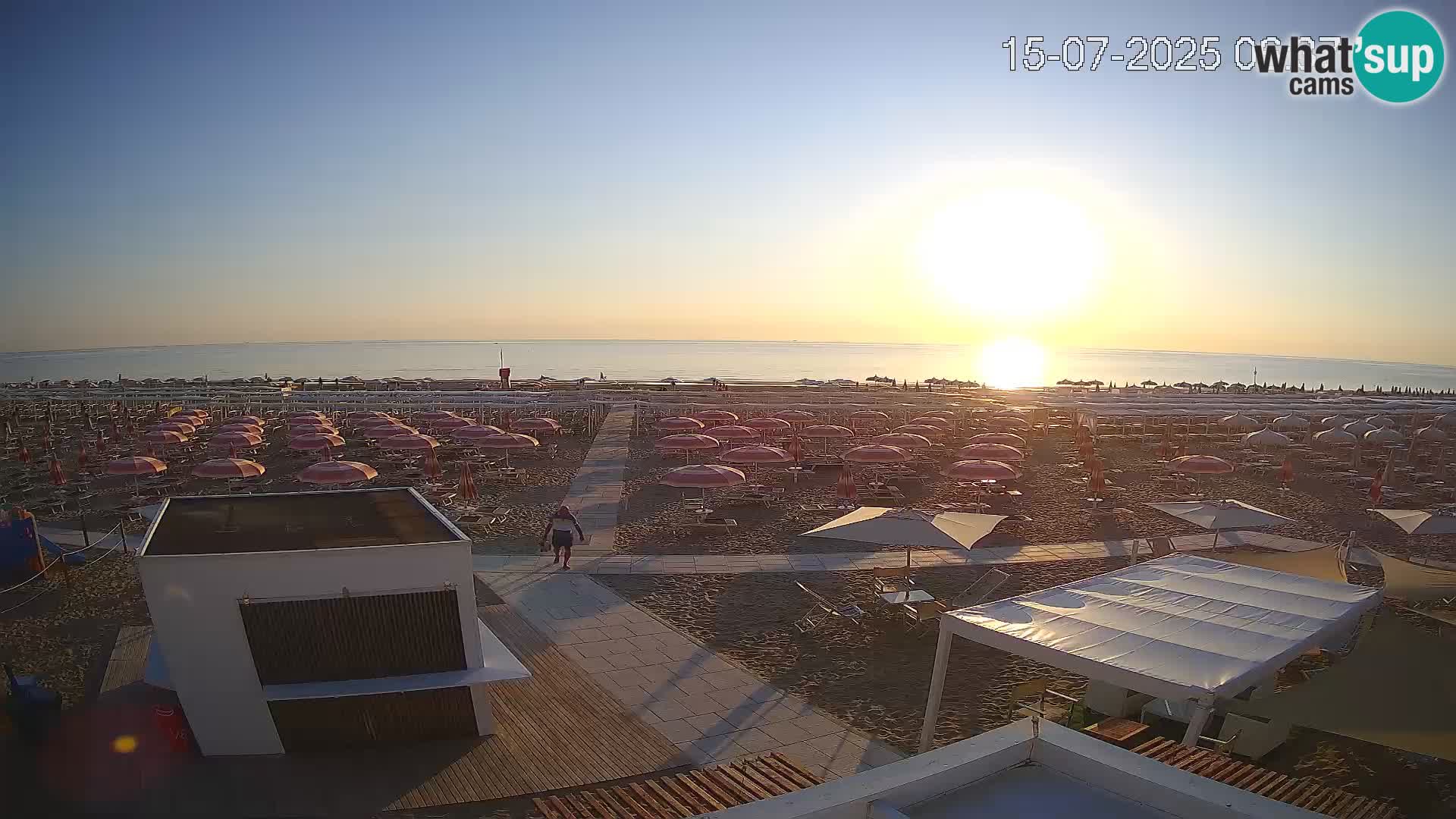 Spletna kamera plaža Riccione – Bagni Oreste spiaggia 115 – Italija