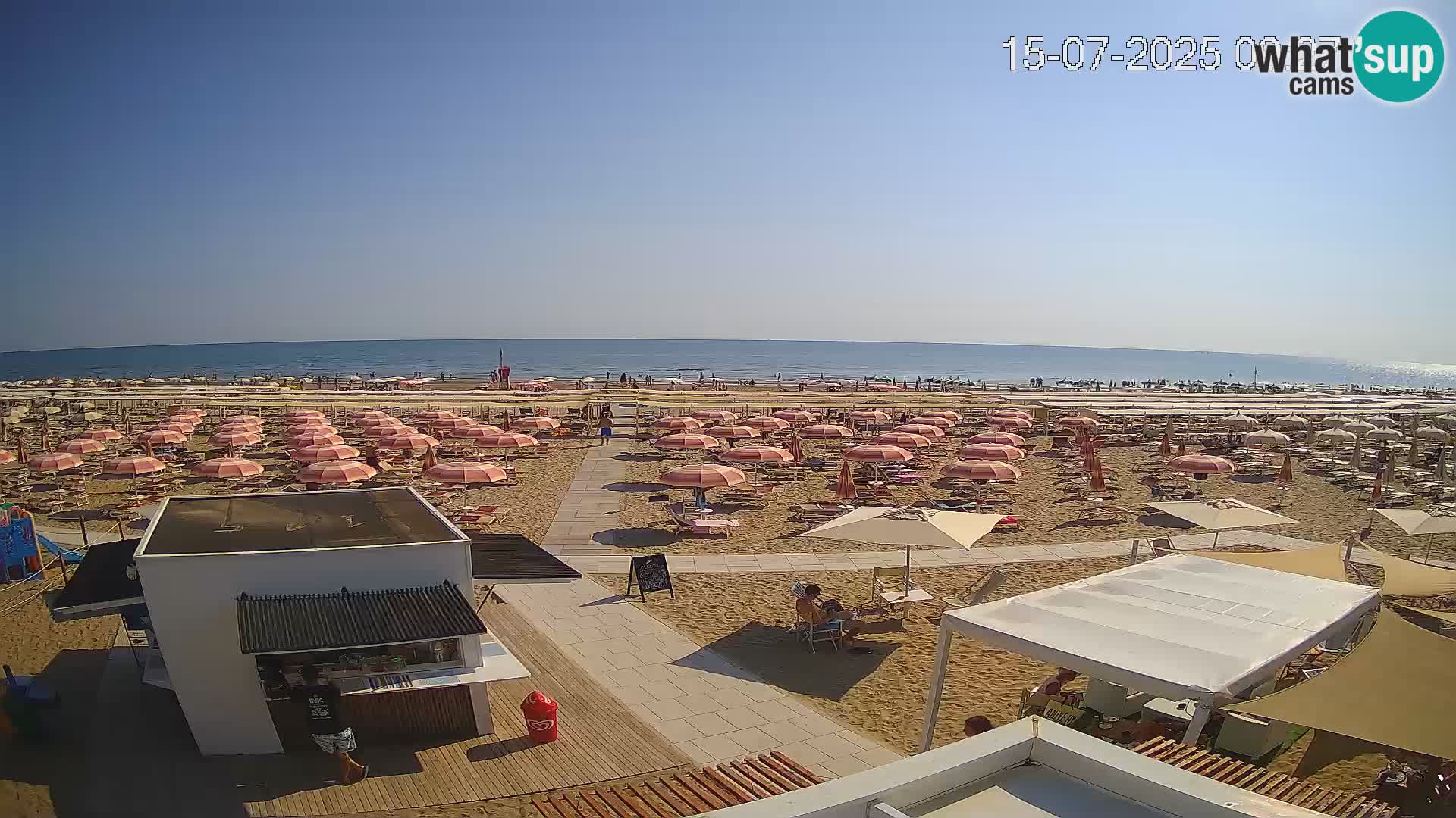 Spletna kamera plaža Riccione – Bagni Oreste spiaggia 115 – Italija