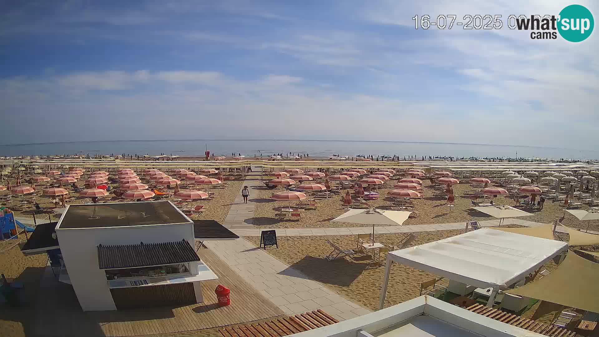 Spletna kamera plaža Riccione – Bagni Oreste spiaggia 115 – Italija