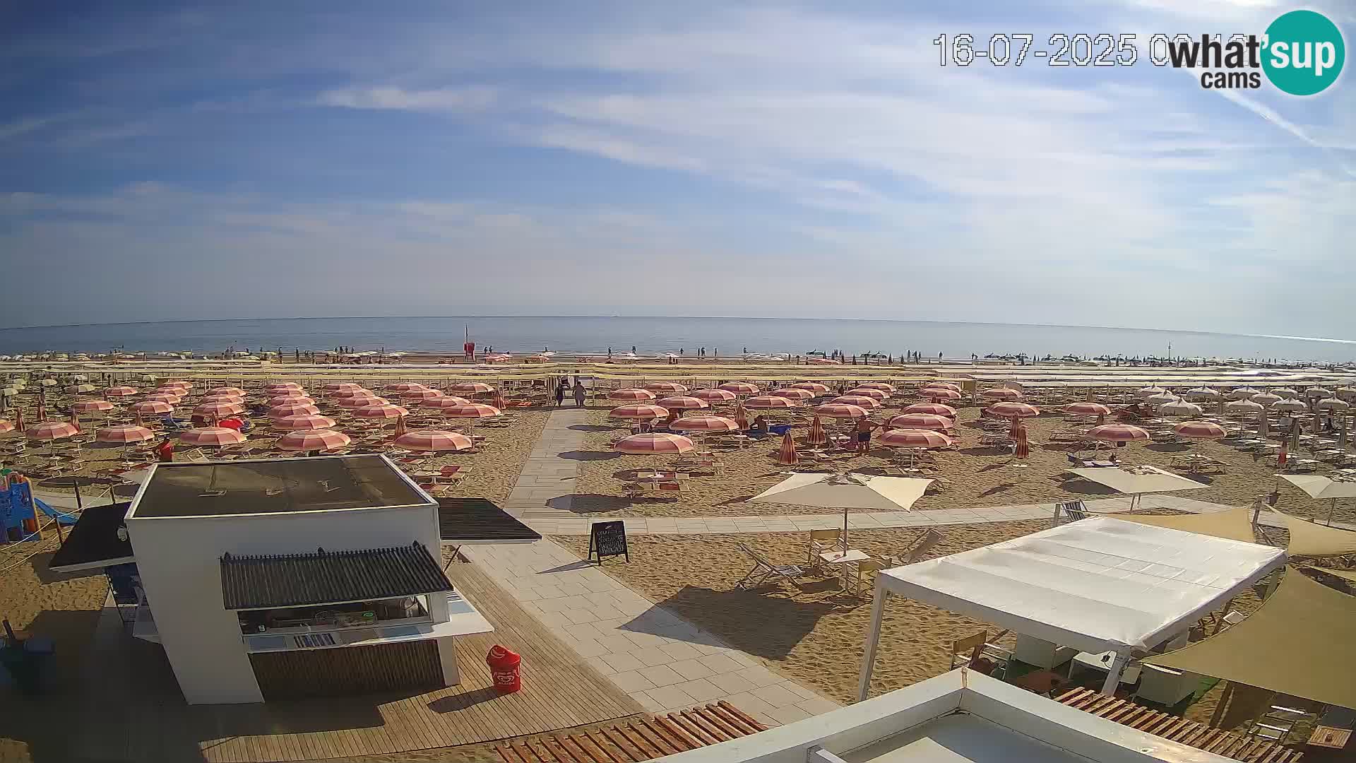 Spletna kamera plaža Riccione – Bagni Oreste spiaggia 115 – Italija