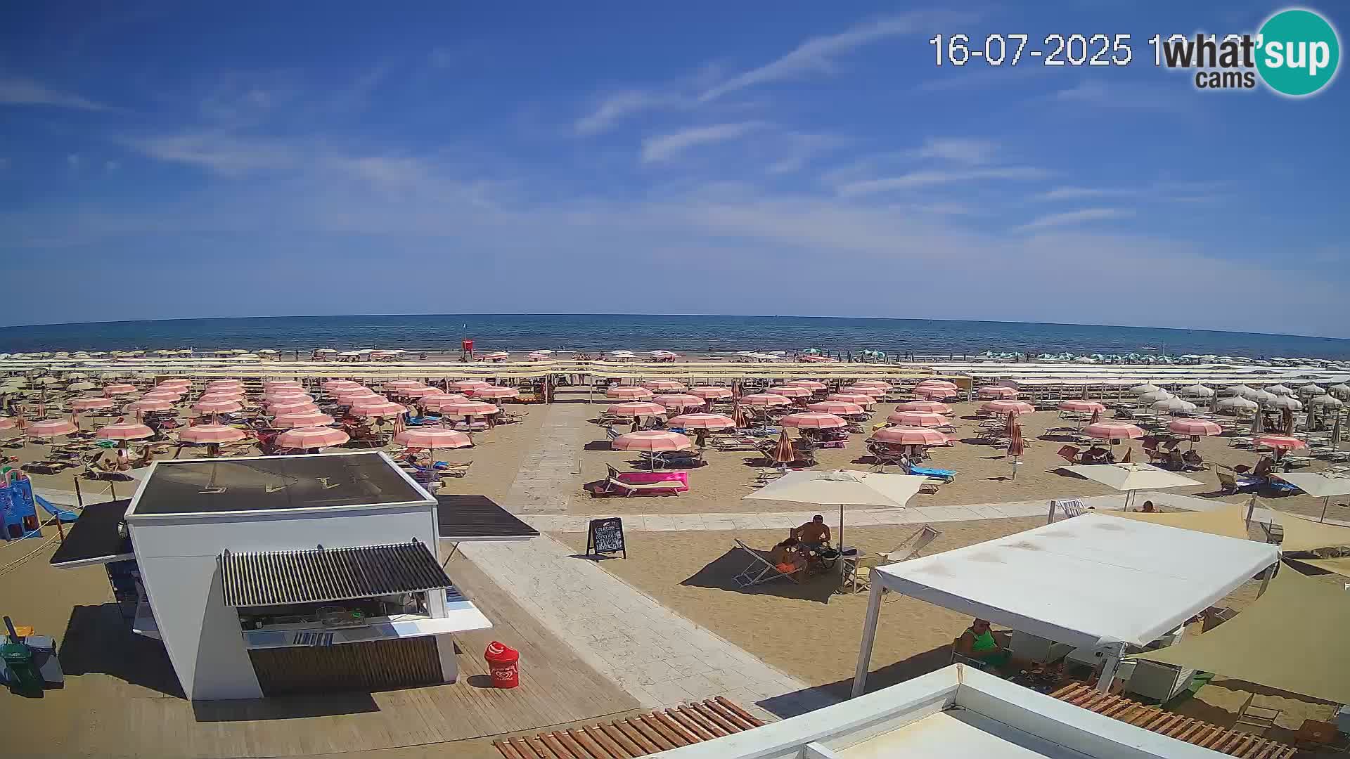 Webcam Riccione plage – Bagni Oreste spiaggia 115 – Italie