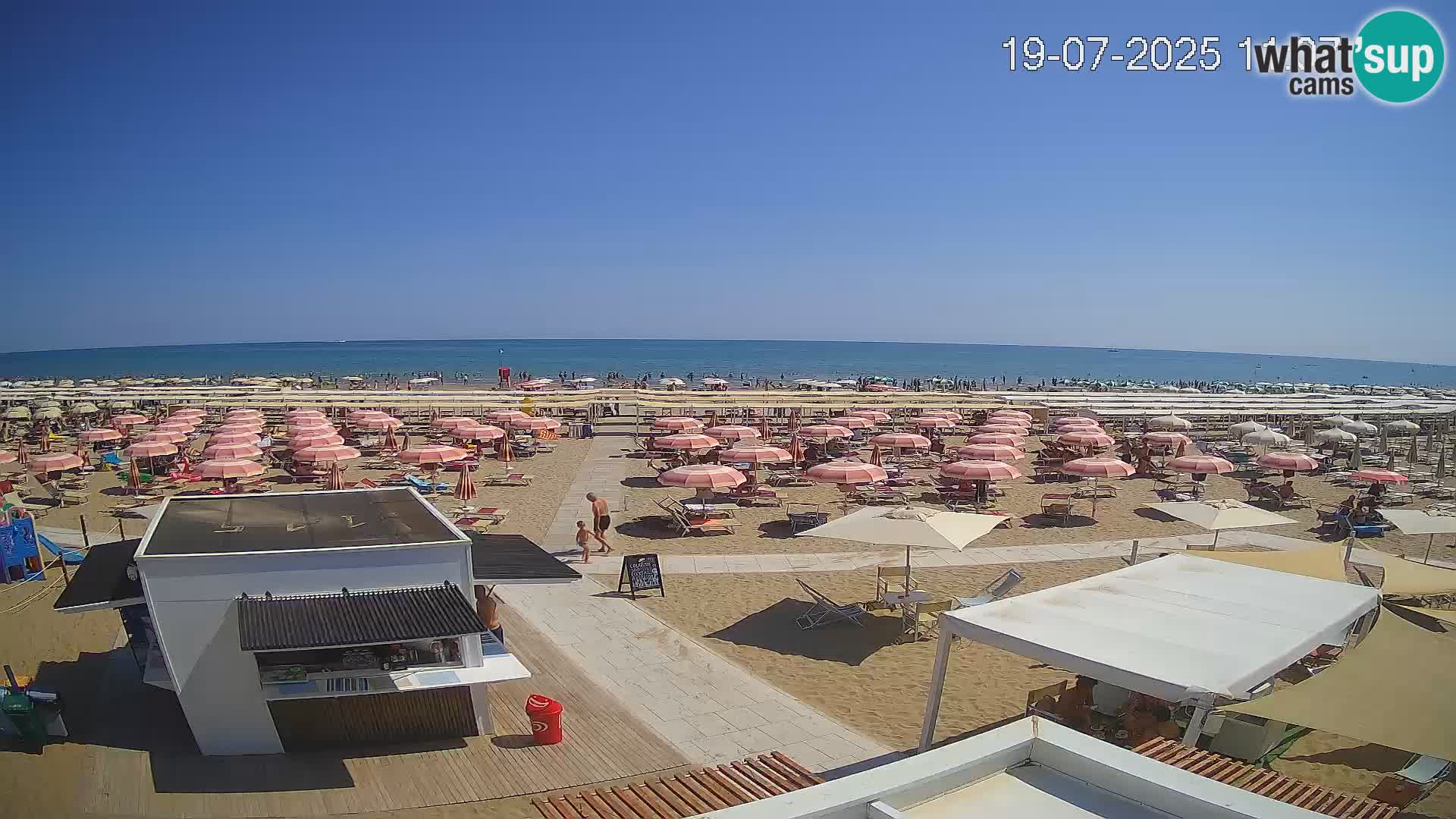 Live webcam Riccione Strand – Bagni Oreste spiaggia 115 – Italien