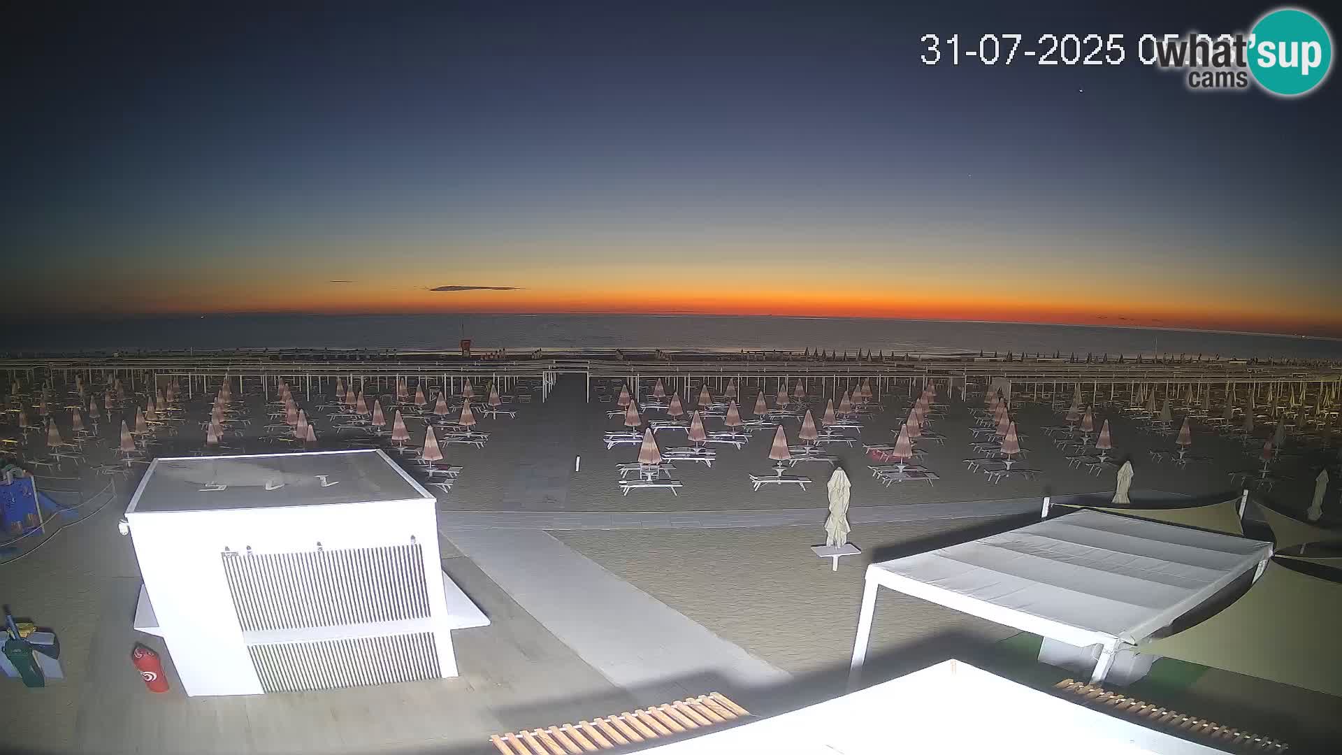 Spletna kamera plaža Riccione – Bagni Oreste spiaggia 115 – Italija
