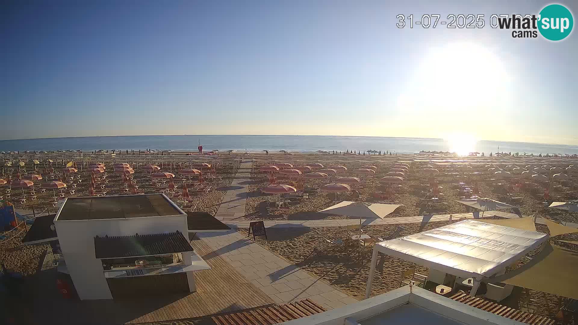 Webcam Riccione plage – Bagni Oreste spiaggia 115 – Italie