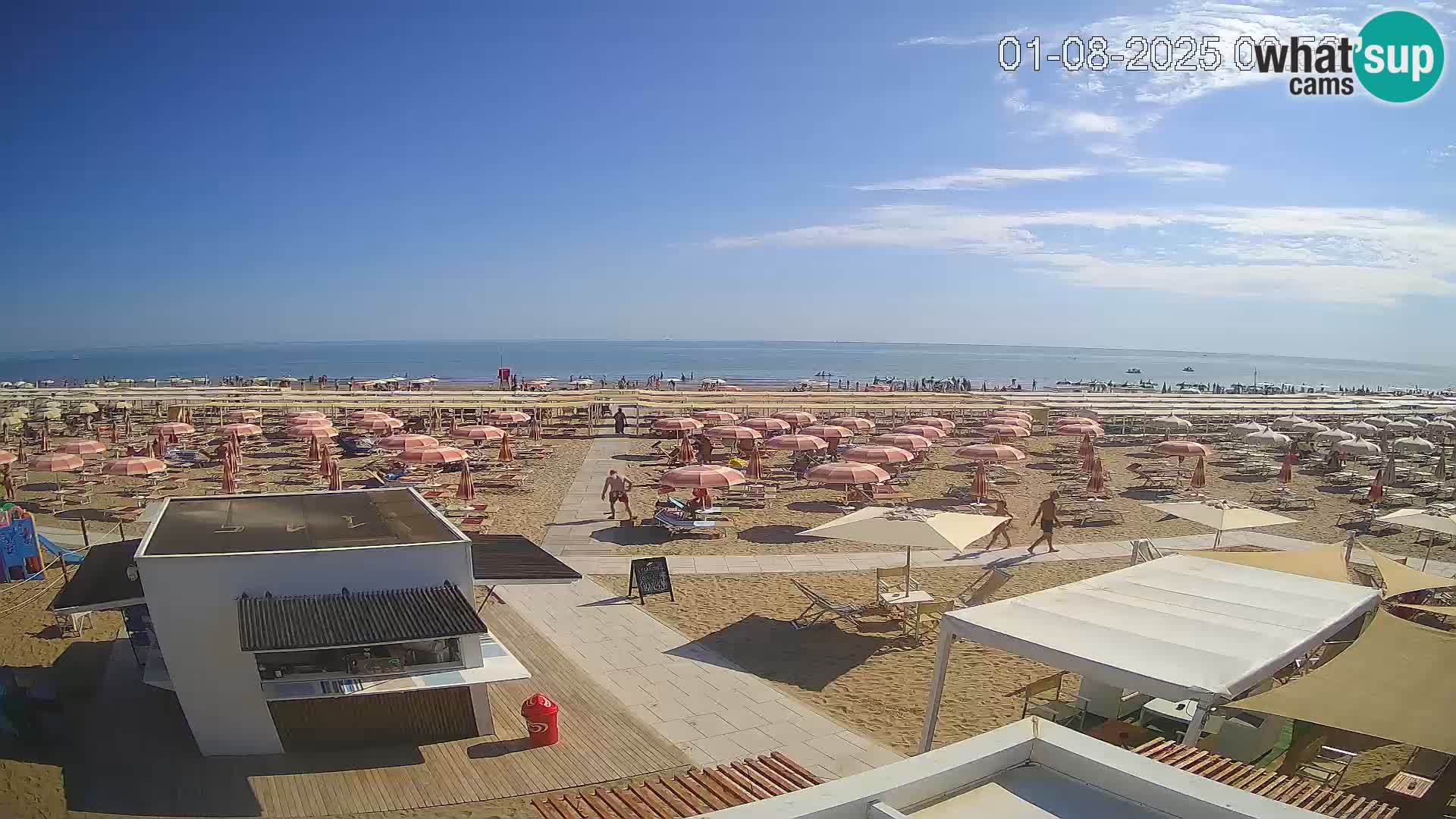 Live webcam Riccione Strand – Bagni Oreste spiaggia 115 – Italien