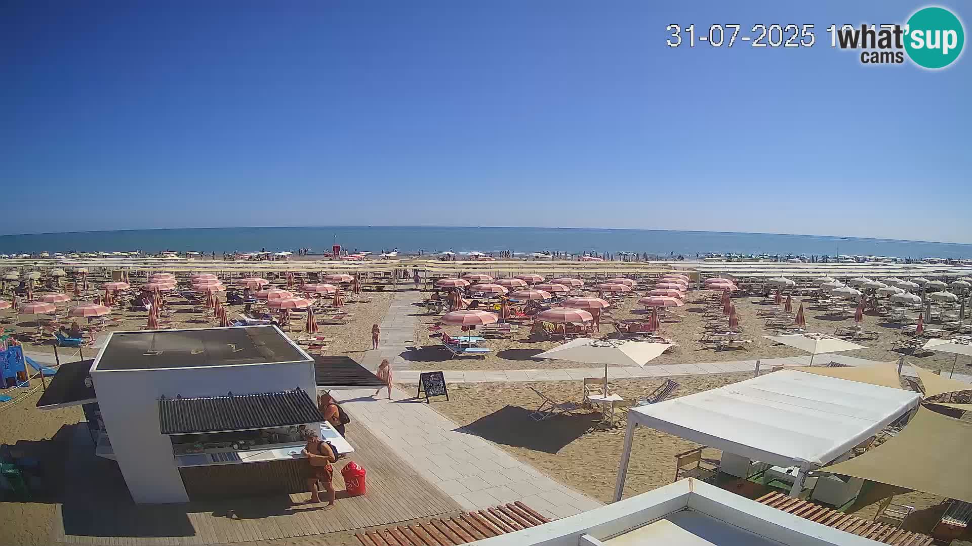 Live webcam Riccione Strand – Bagni Oreste spiaggia 115 – Italien
