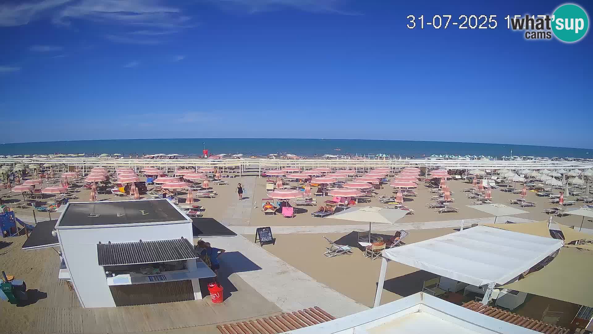 Live webcam Riccione Strand – Bagni Oreste spiaggia 115 – Italien