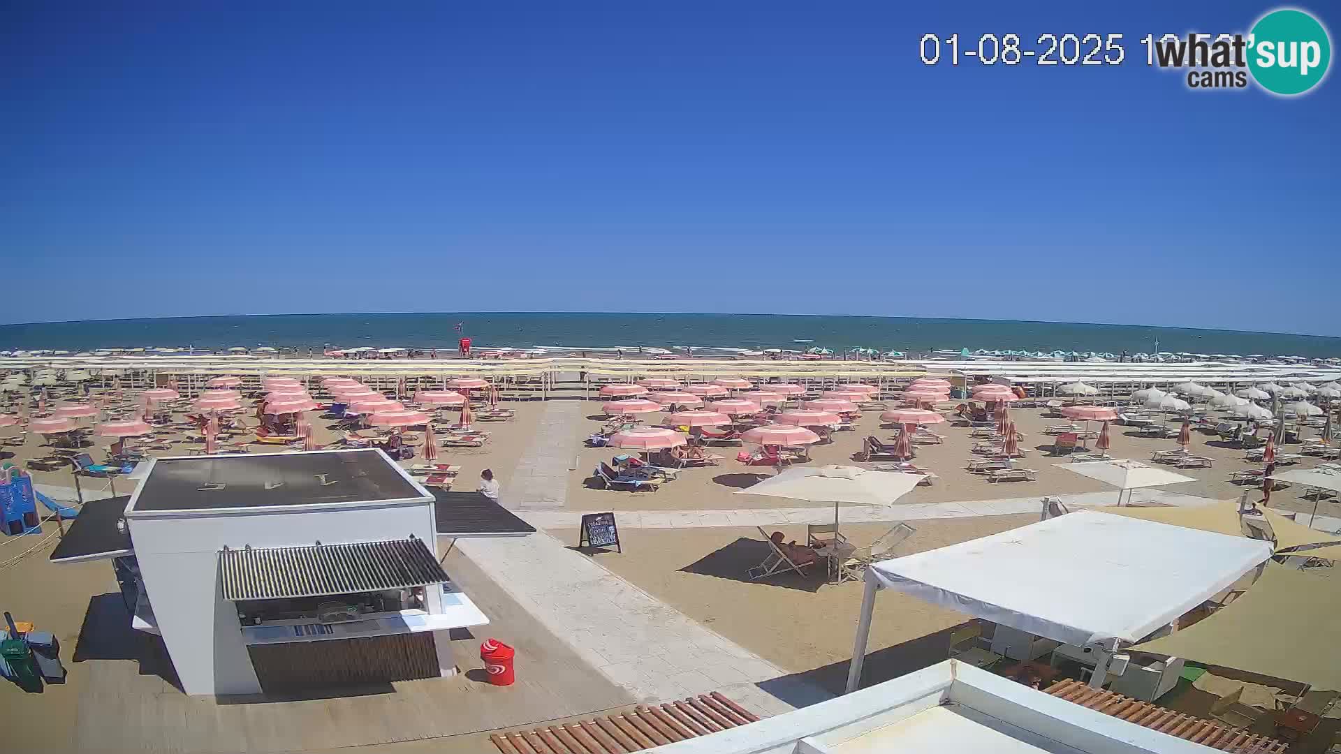 Live webcam Riccione Strand – Bagni Oreste spiaggia 115 – Italien