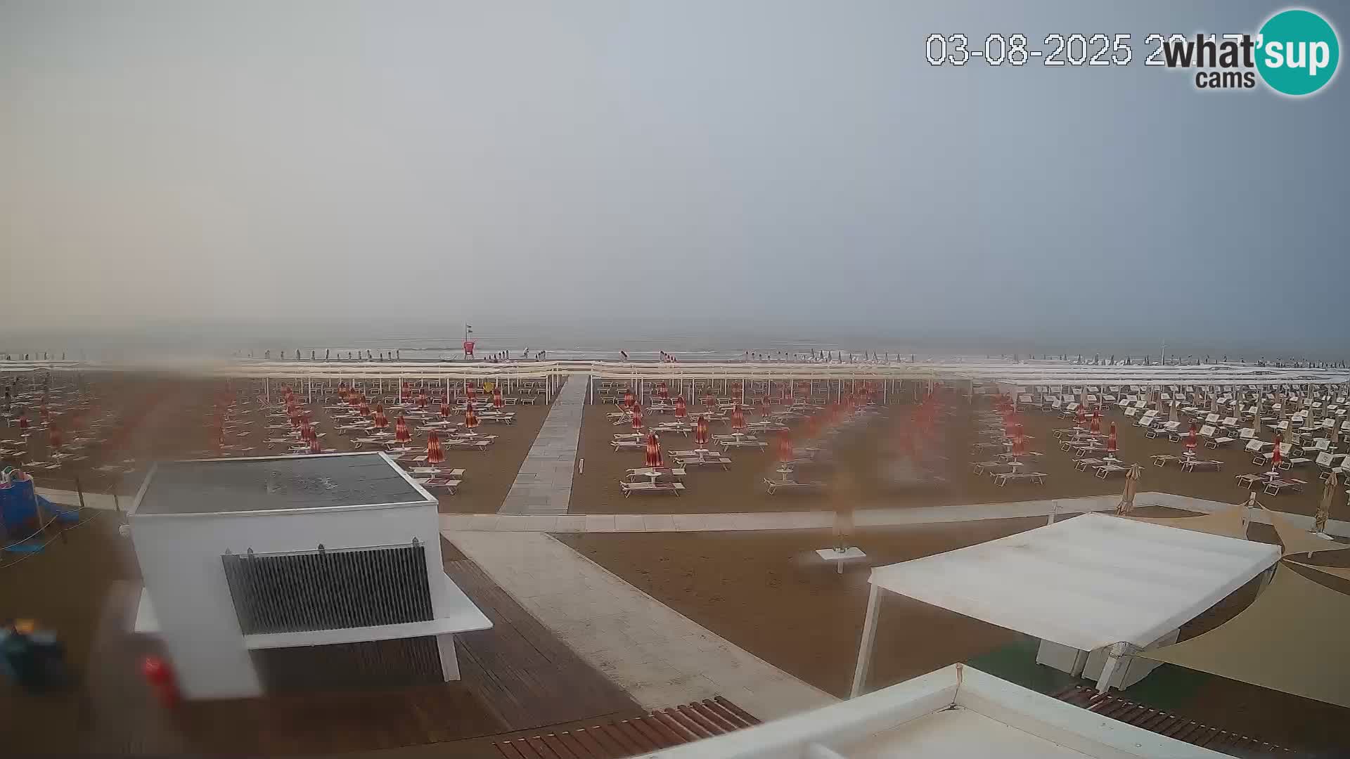 Live webcam Riccione Strand – Bagni Oreste spiaggia 115 – Italien