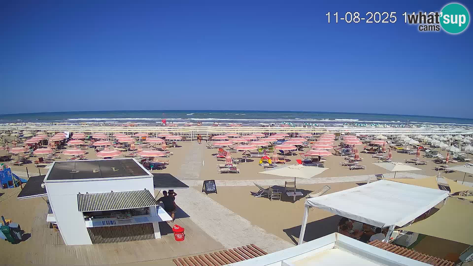 Spletna kamera plaža Riccione – Bagni Oreste spiaggia 115 – Italija